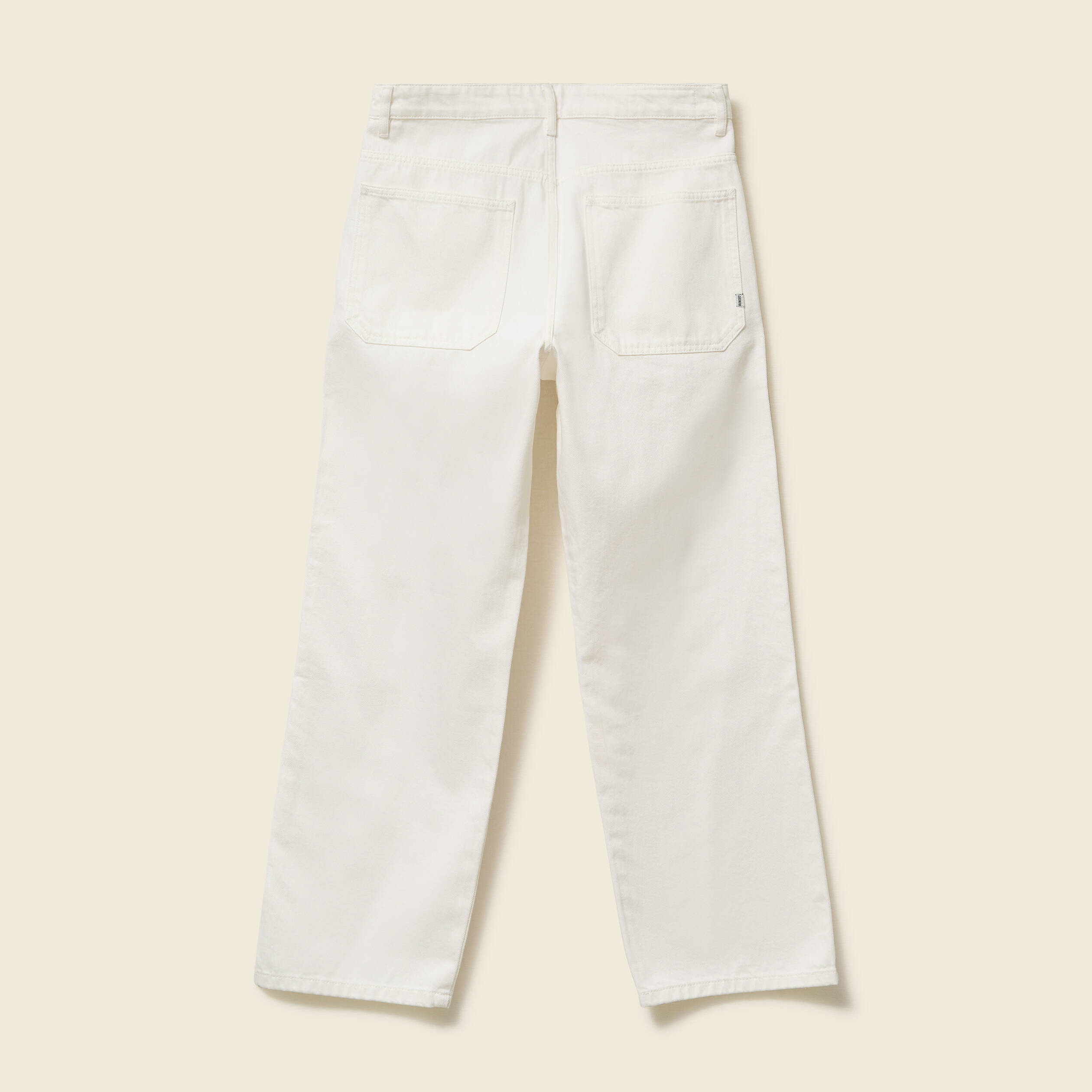 Jeans loose longueur 32 en coton denim blanc homme