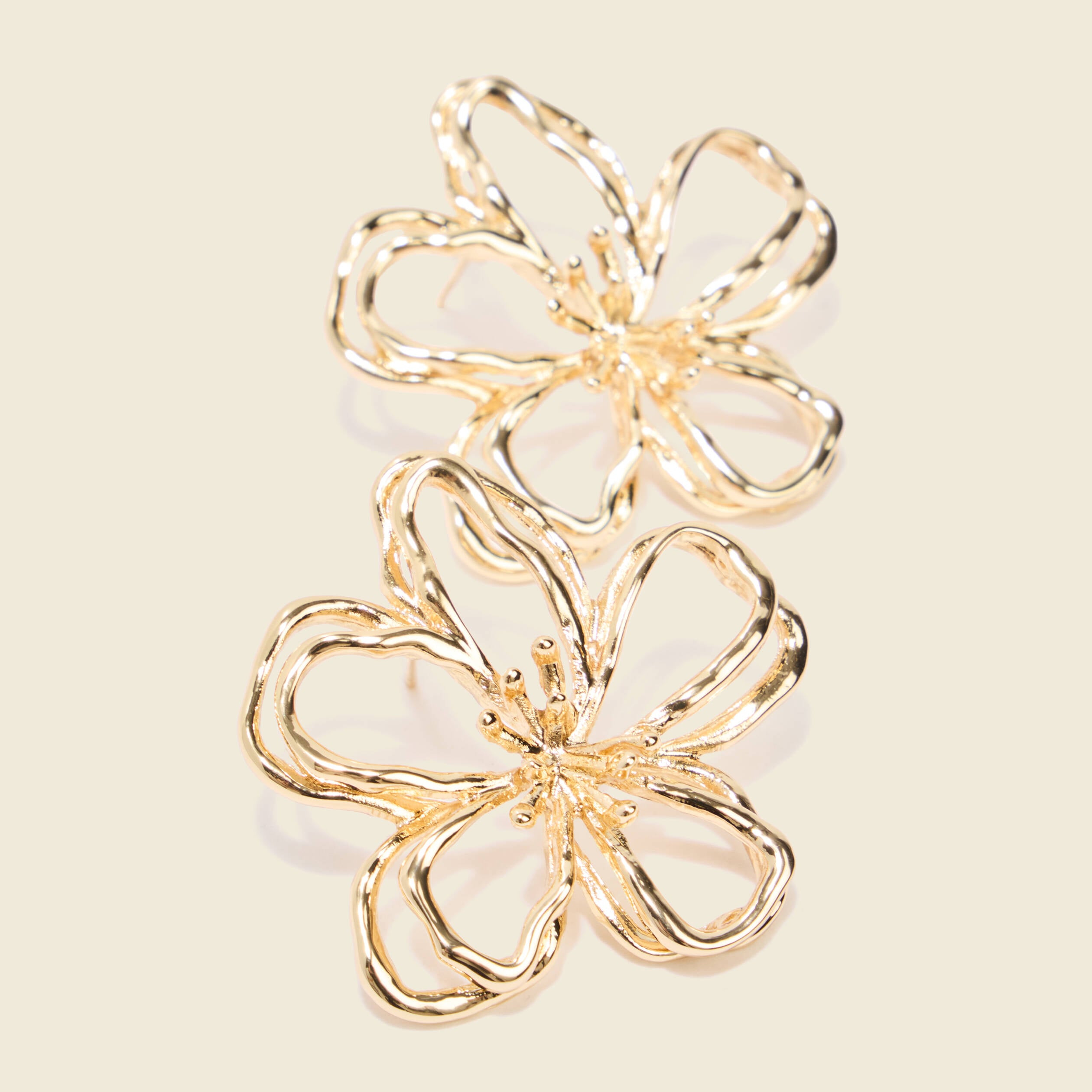 Boucles d'oreilles couleur or femme