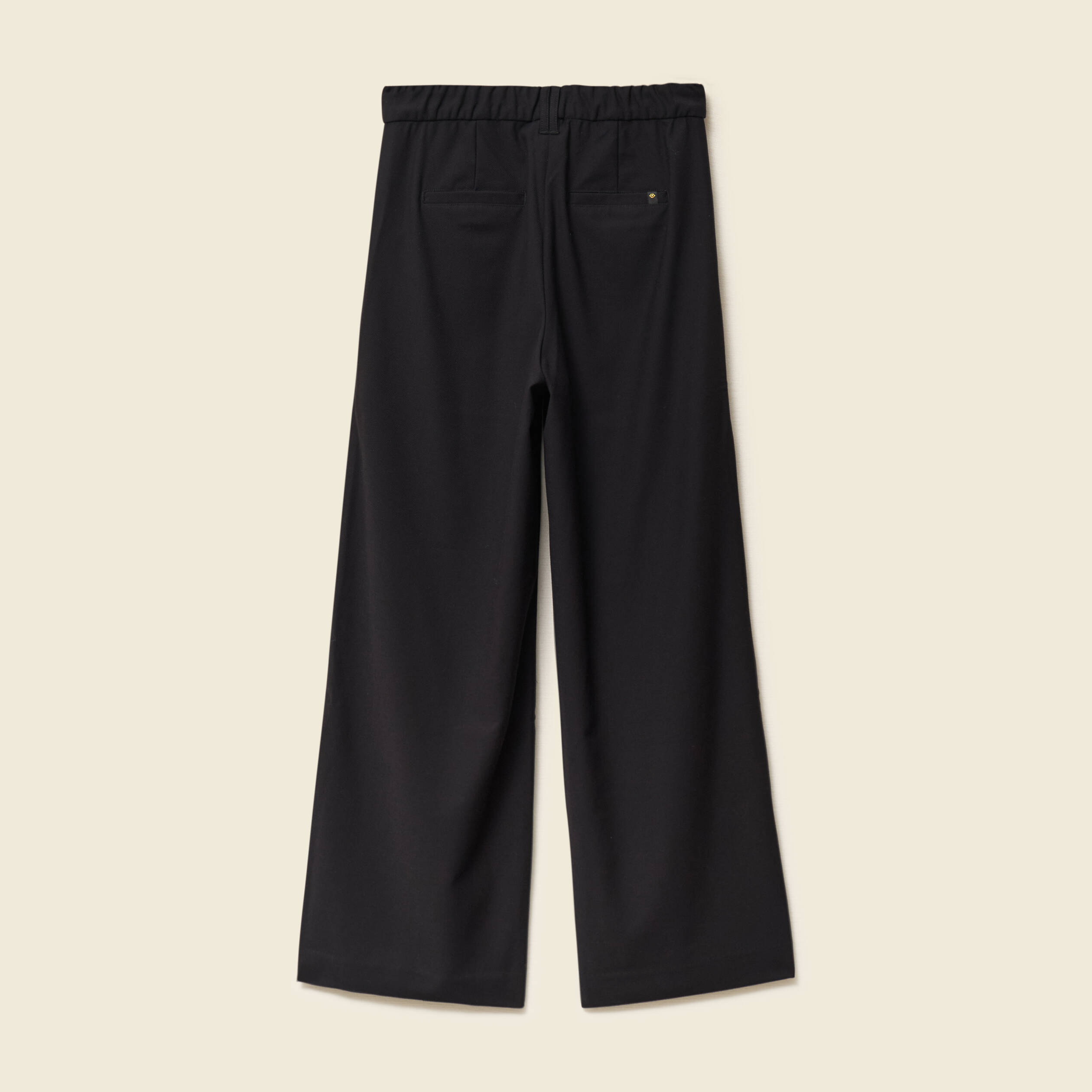 Pantalon loose taille standard fluide noir femme