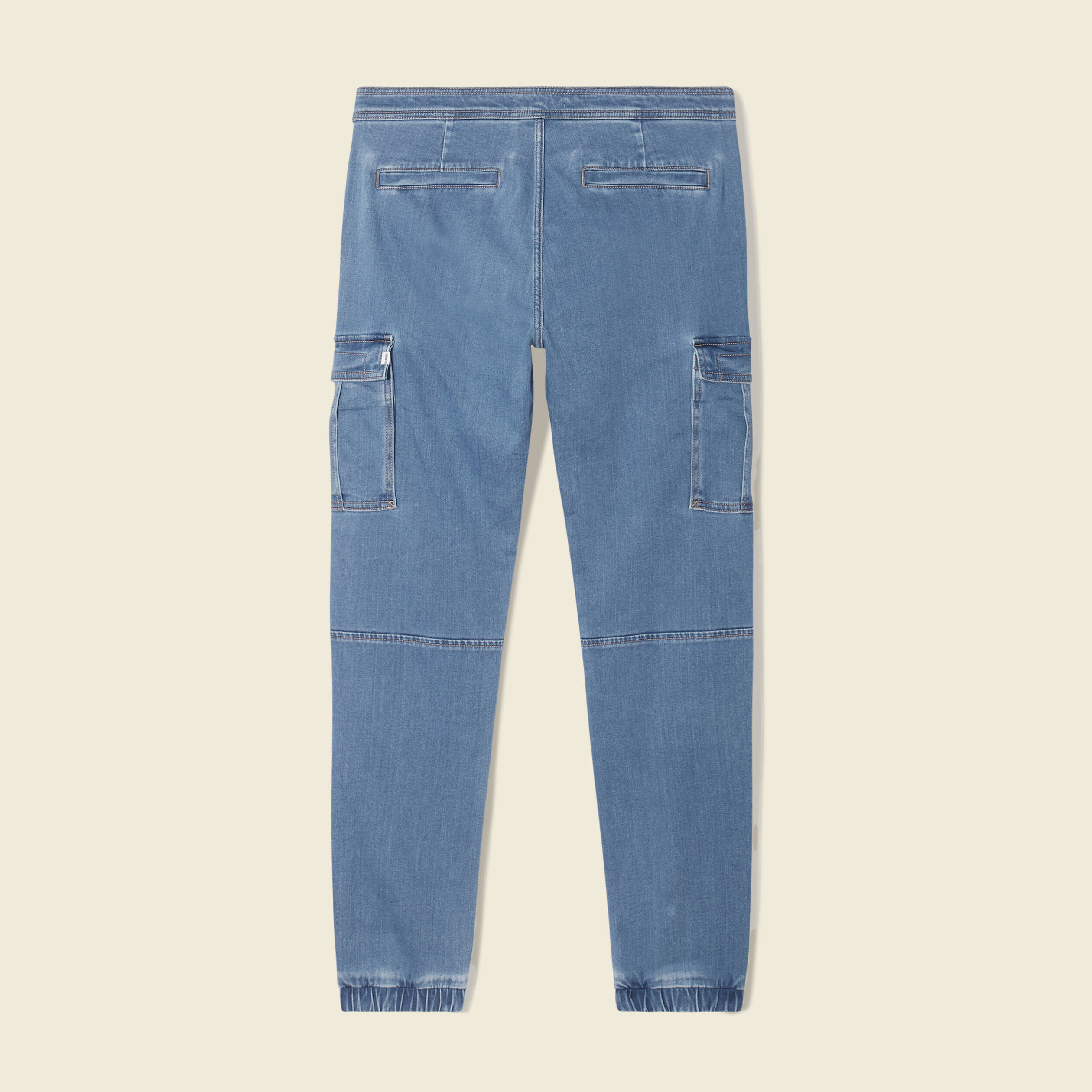 jeans battle a coulisse denim used homme Jeans battle à coulisse denim used homme