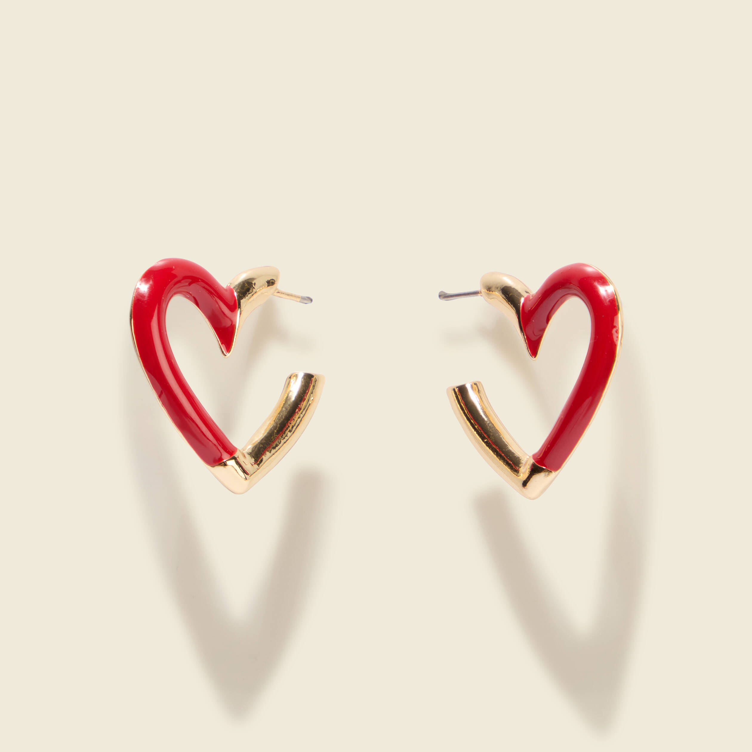 Boucles d'oreilles rouge femme