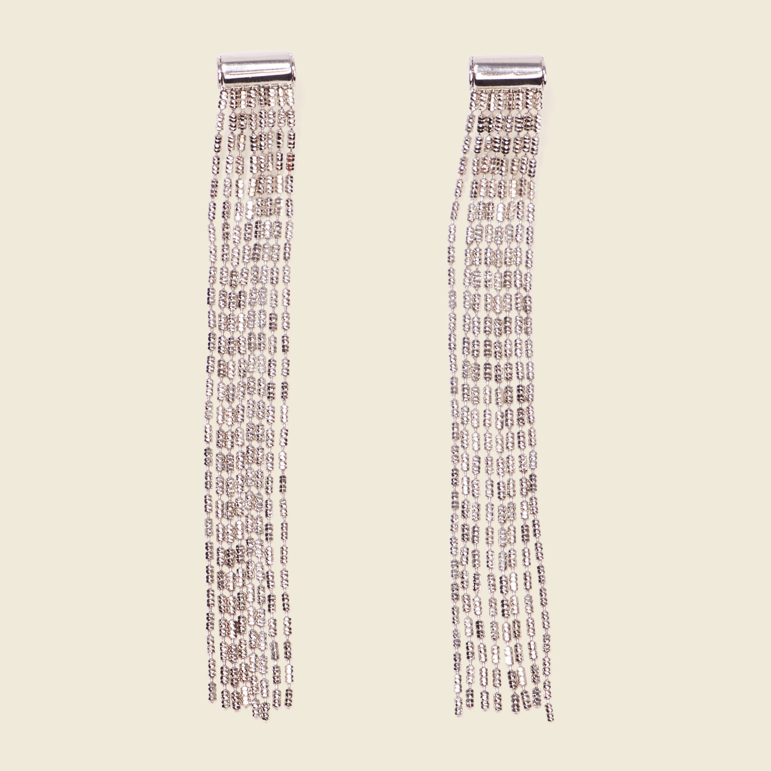 Boucles d'oreilles pendantes couleur argent femme