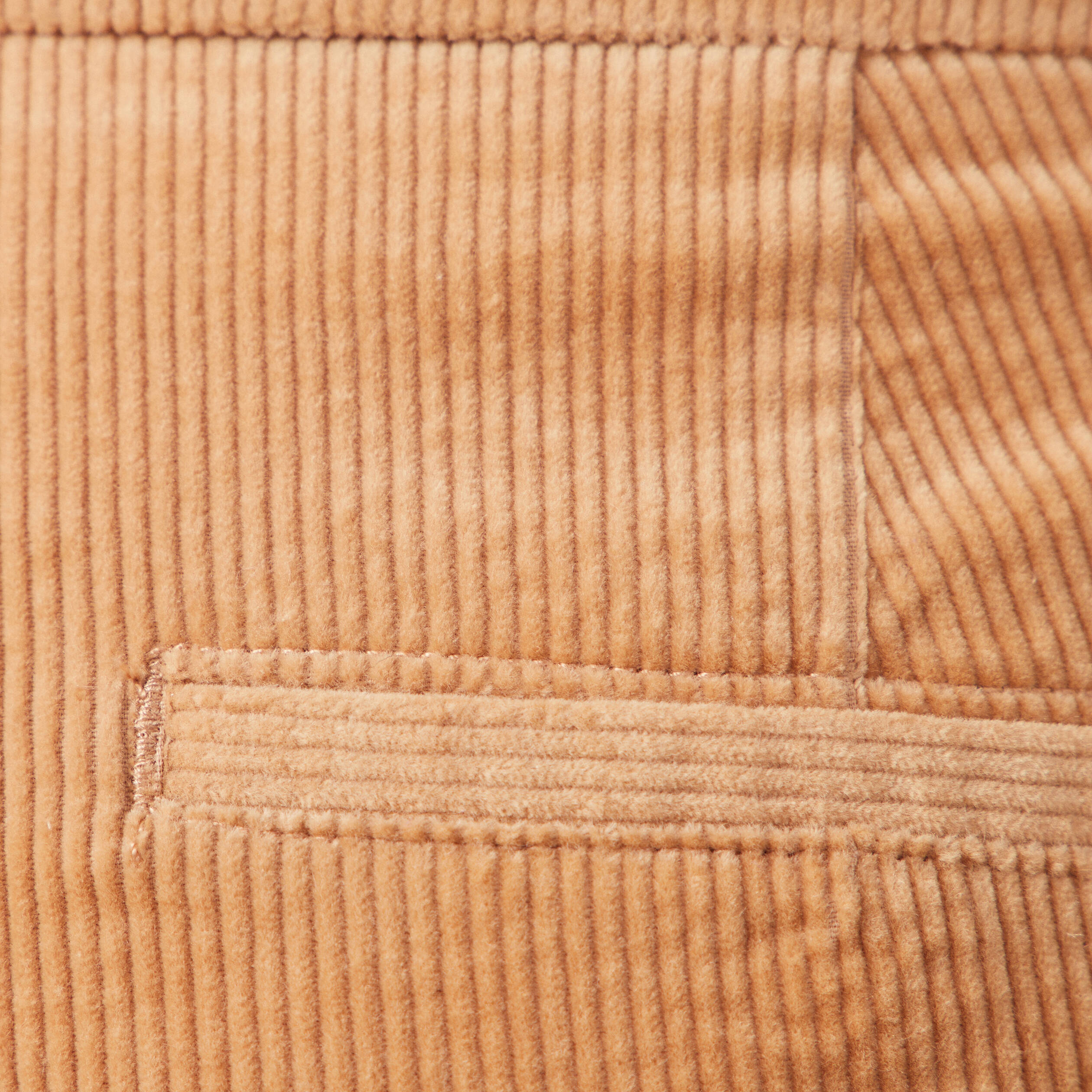 Pantalon chino velours côtelé marron clair femme Vibs