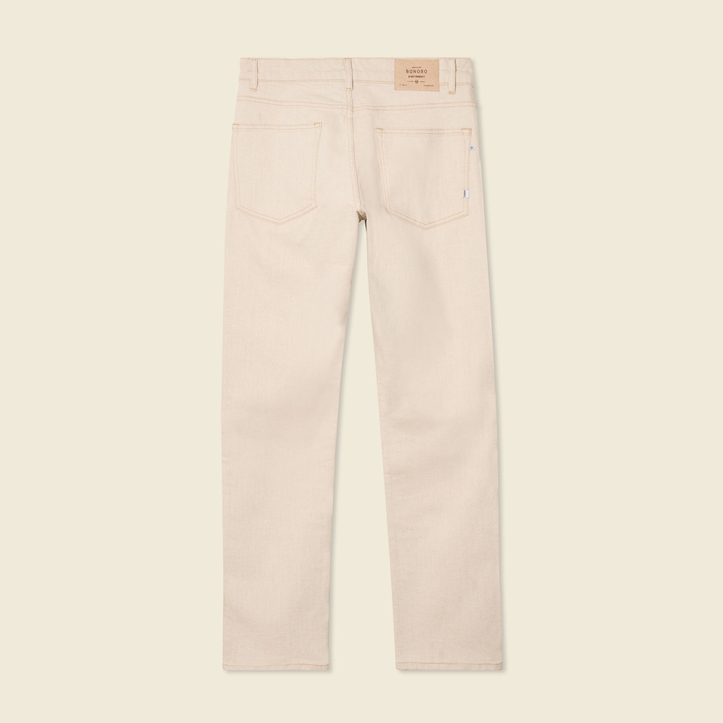 jeans regular 5 poches denim beige homme Jeans regular 5 poches denim beige homme
