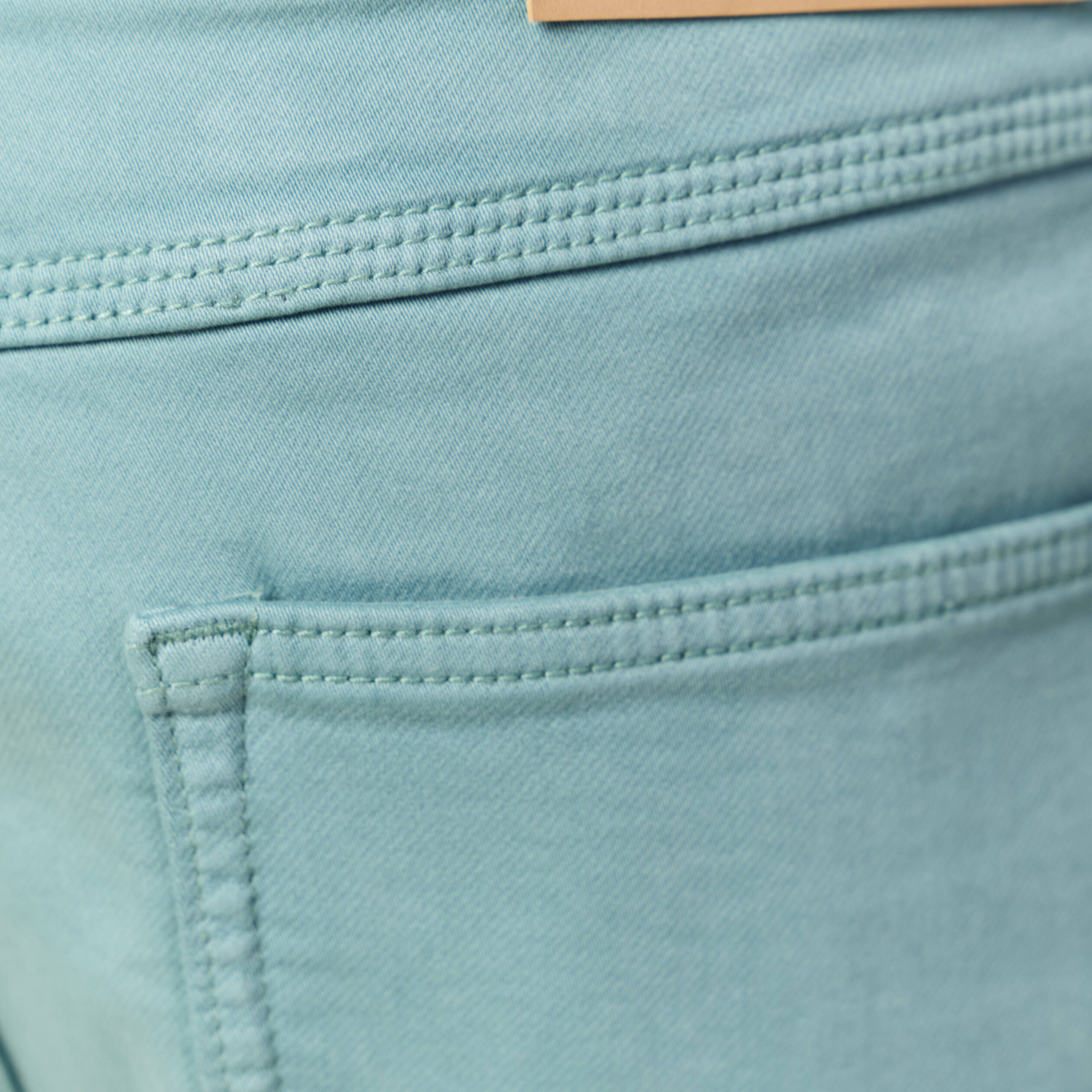 Bermuda droit 5 poches vert fonc&eacute; homme