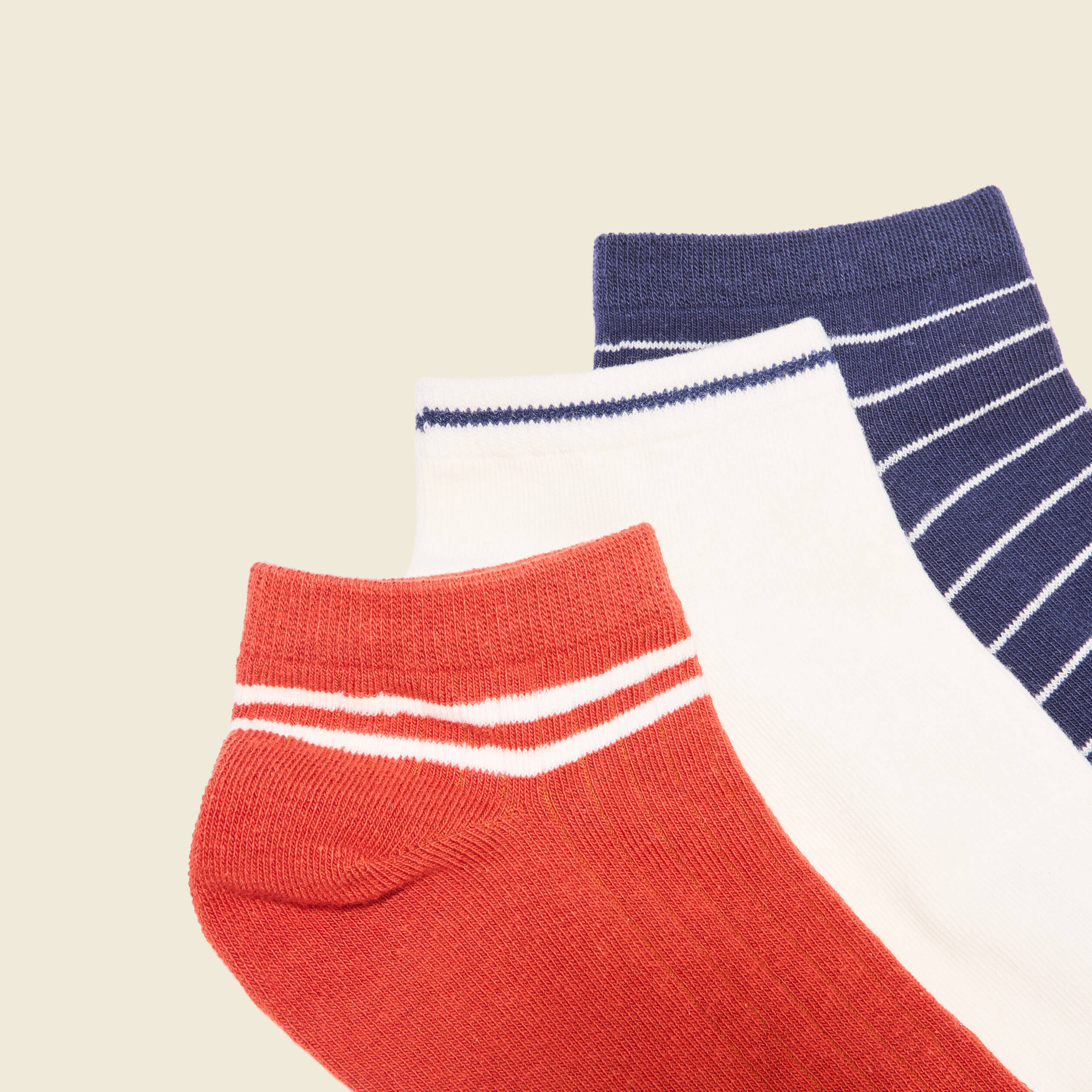 Lot 3 paires chaussettes orange fonc&eacute; homme
