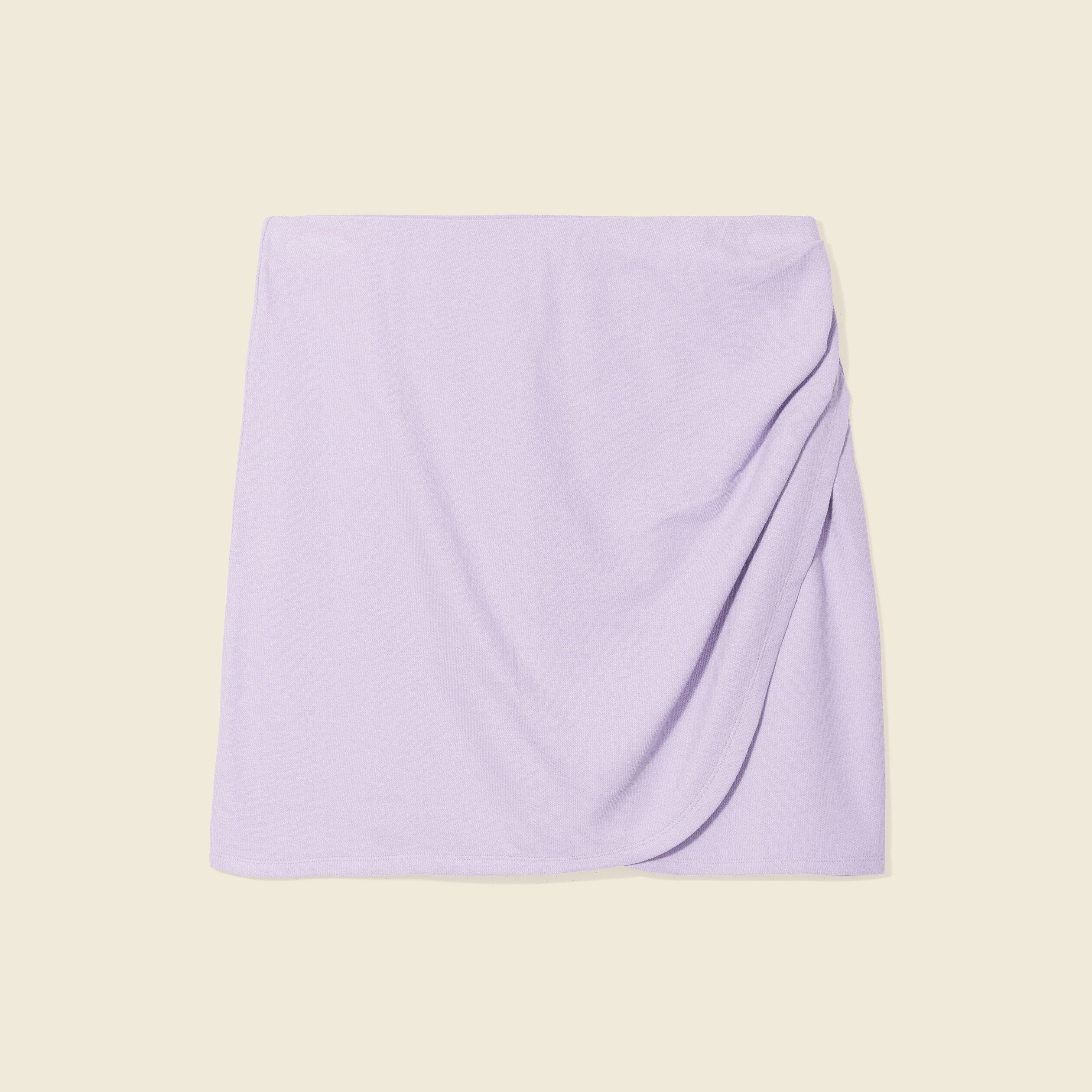 jupe ajustee drapee en tricot mauve femme Jupe ajustée drapée en tricot mauve femme