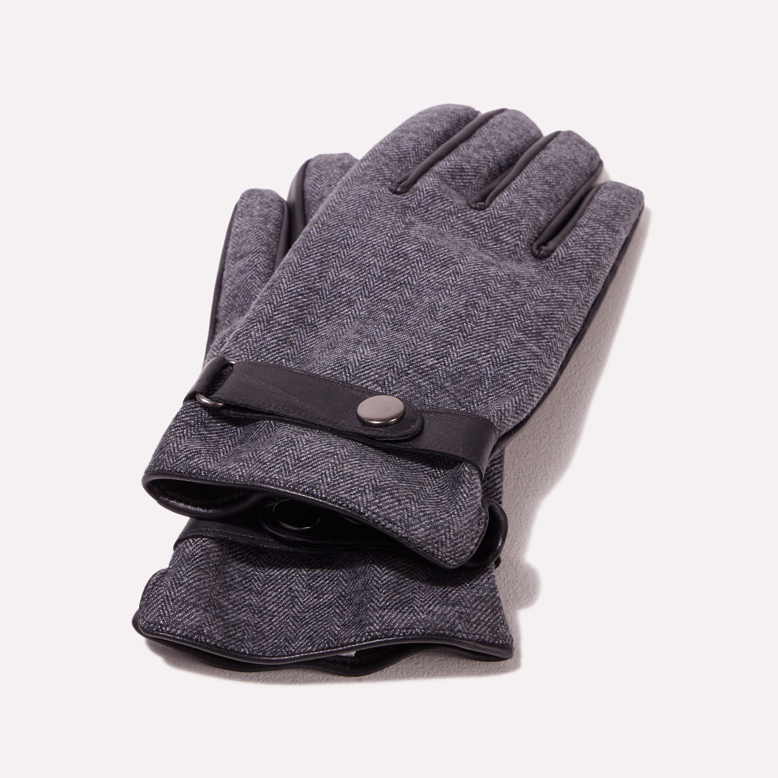 Gants en cuir noir homme