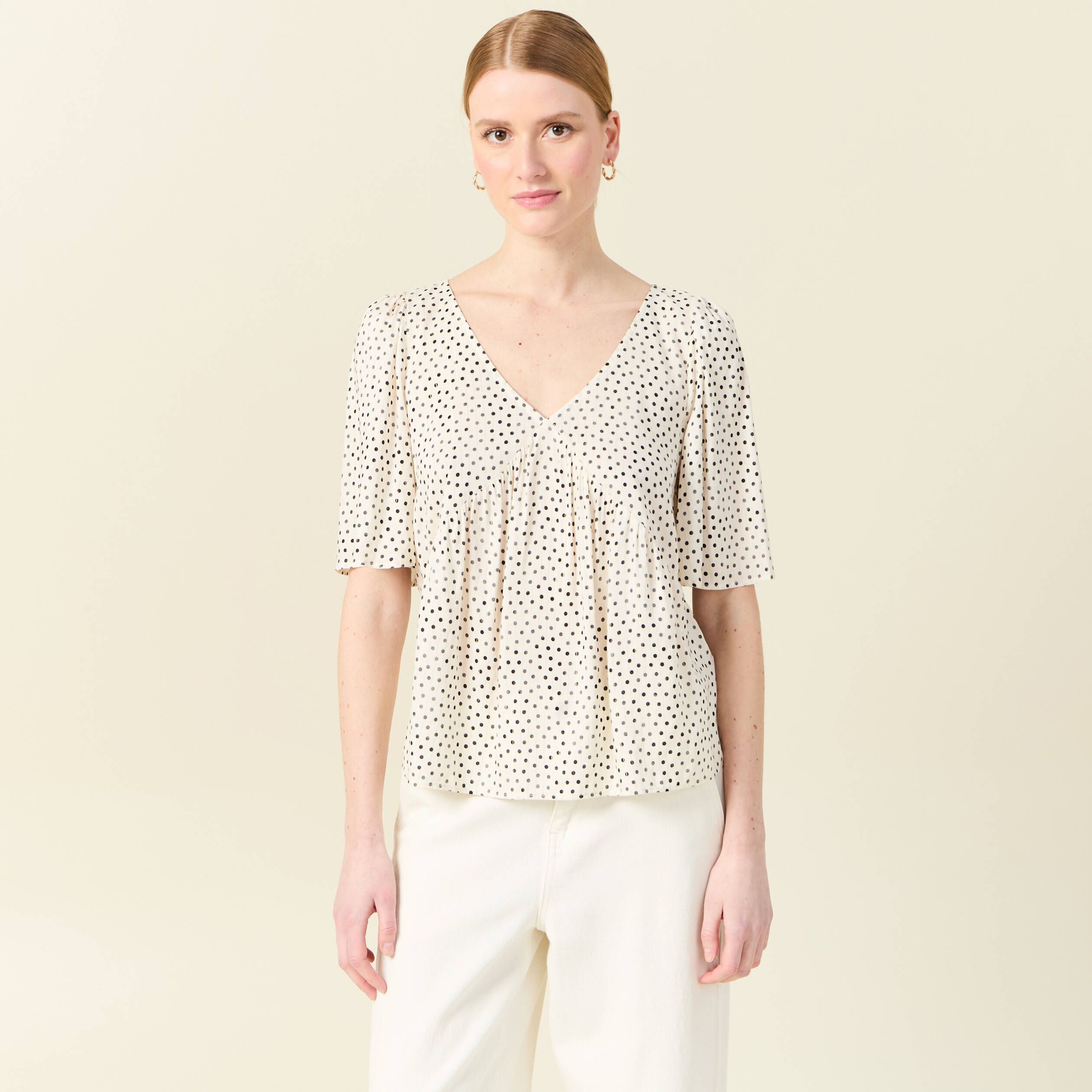 blouse manches courtes blanc femme Blouse manches courtes blanc femme