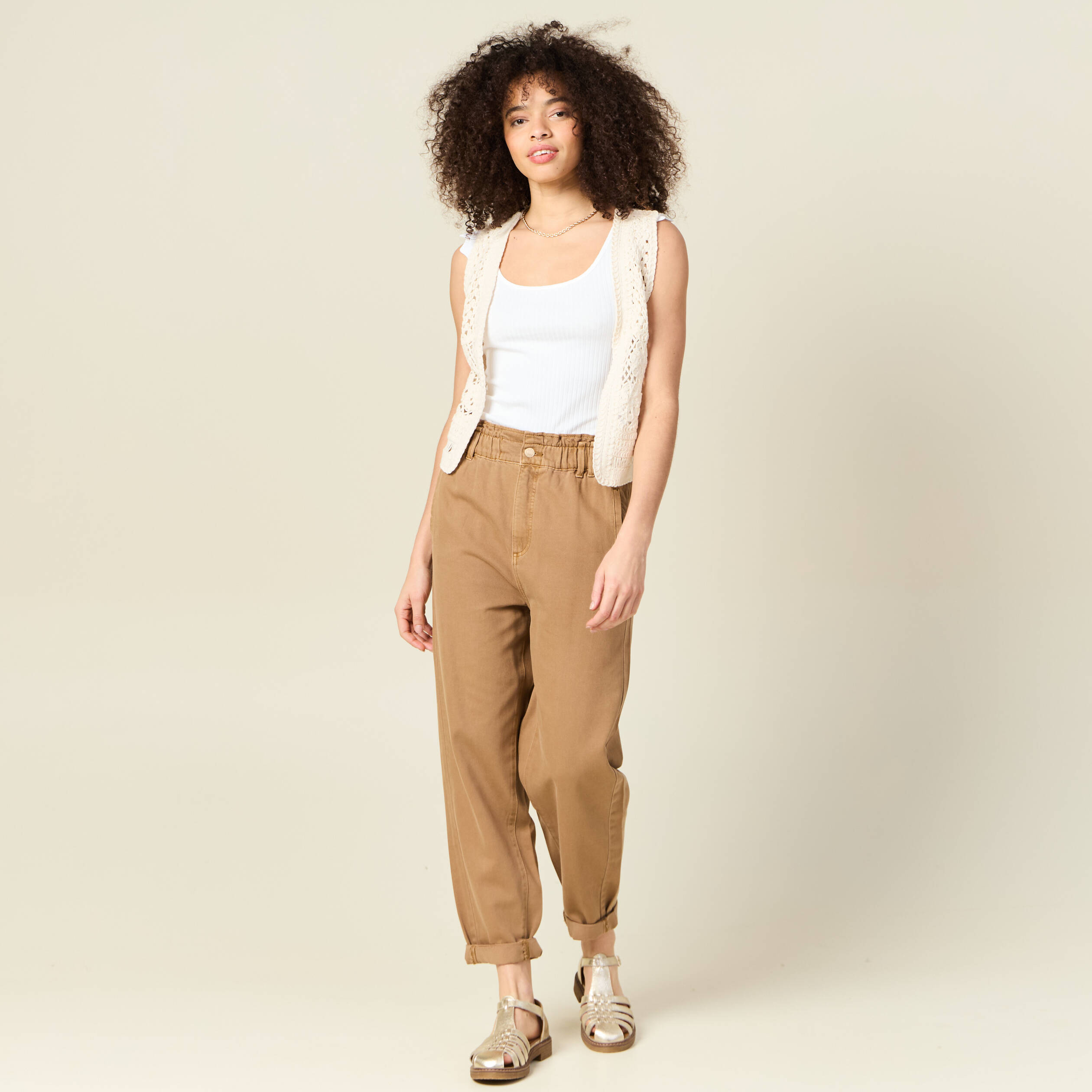 debardeur bretelles larges blanc femme Débardeur bretelles larges blanc femme
