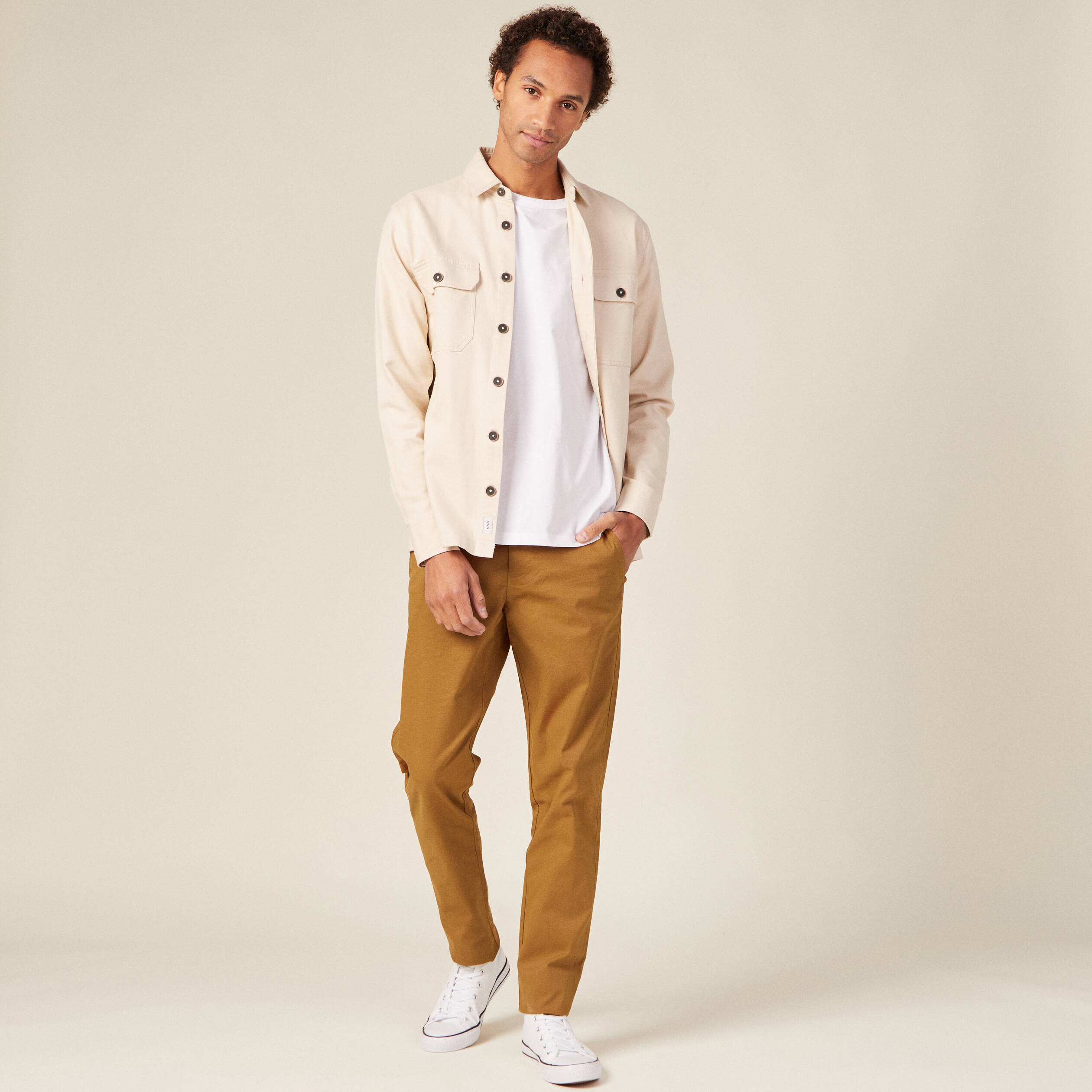pantalon slim instinct chino marron homme Pantalon slim Instinct chino marron homme