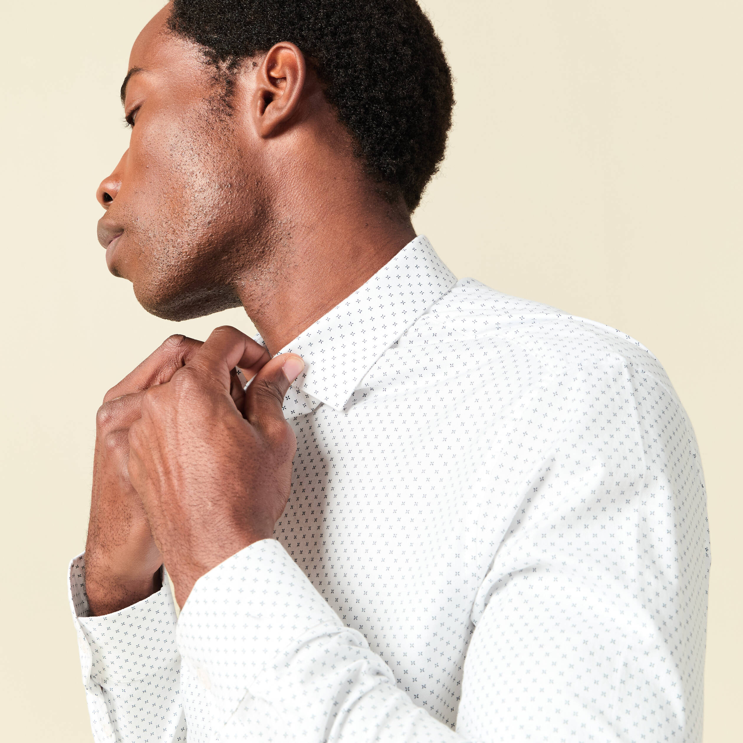 Chemise manches longues blanc homme