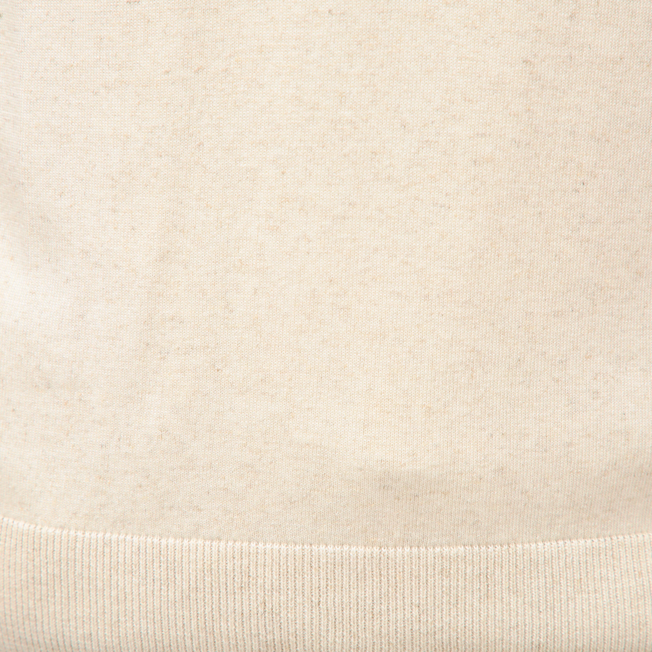 Polo manches courtes col cubain ecru homme