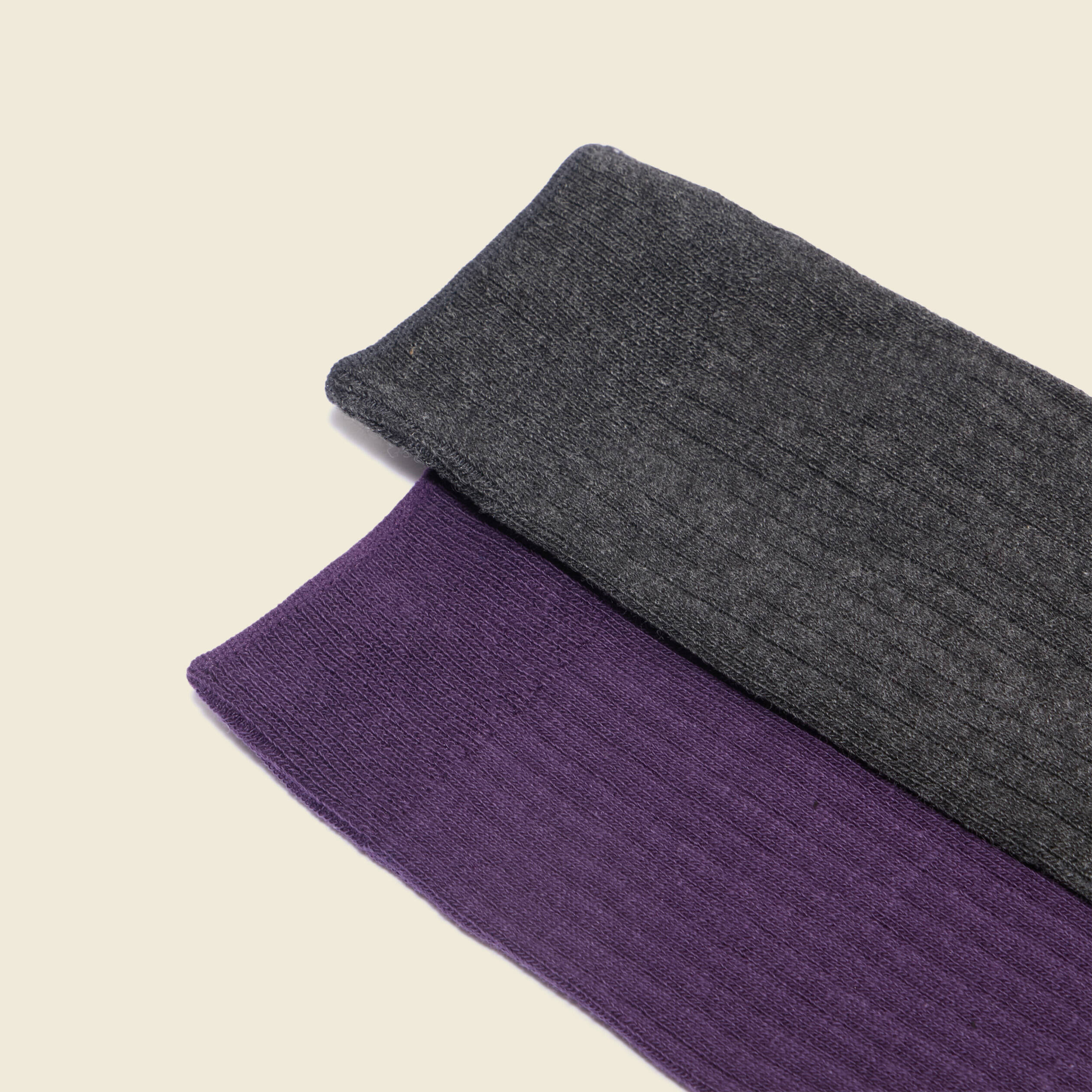 Lot de 2 paires de chaussettes violet fonc&eacute; homme