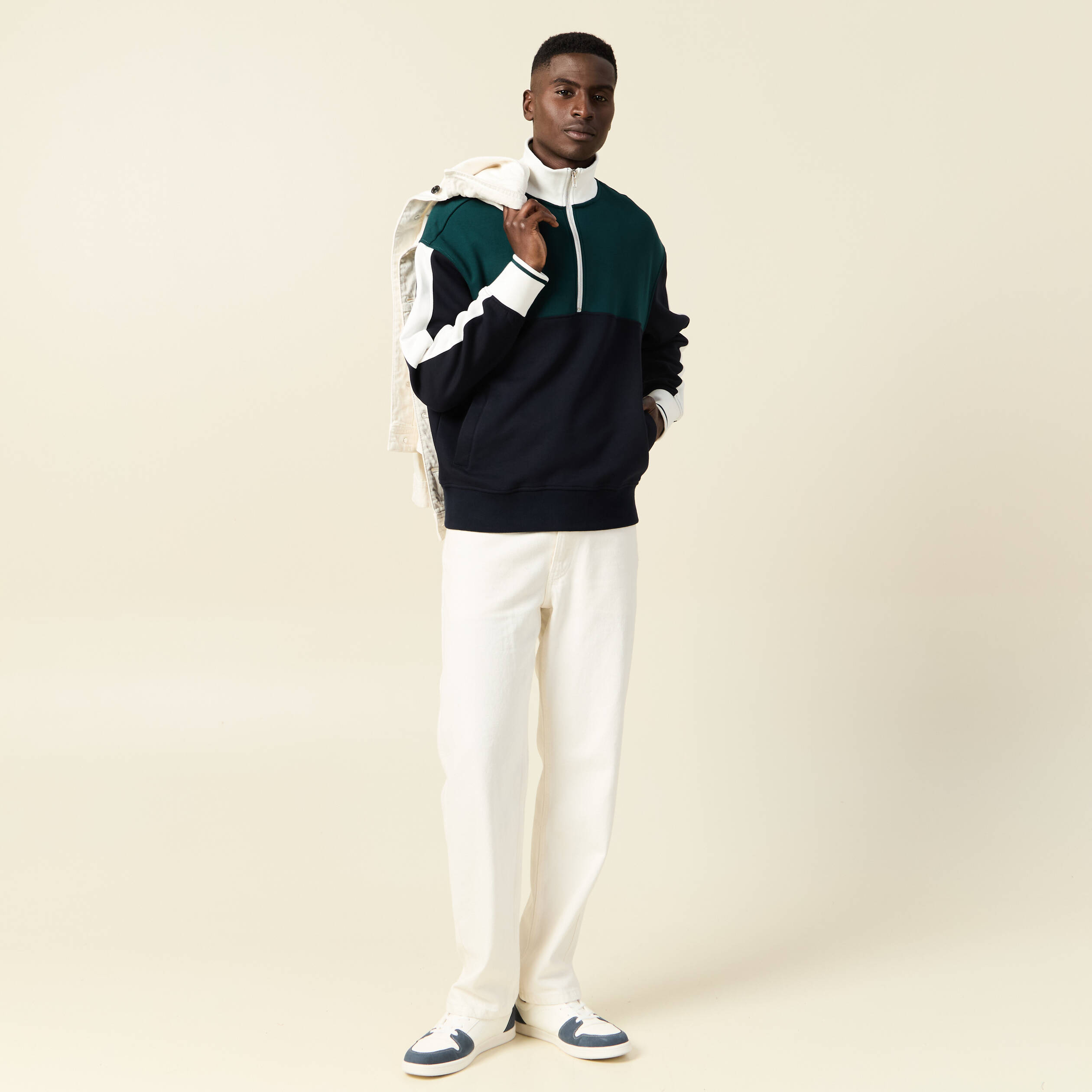 sweat manches longues bleu marine homme Sweat manches longues bleu marine homme