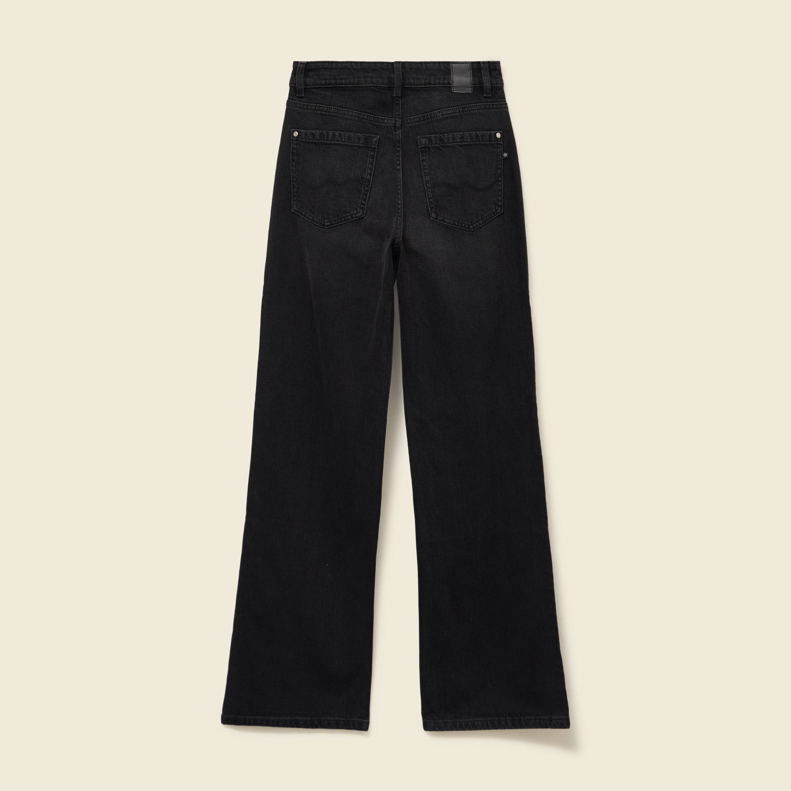 Wide Leg Jean Large Noir Jeans Large Taille Haute Denim Noir Femme