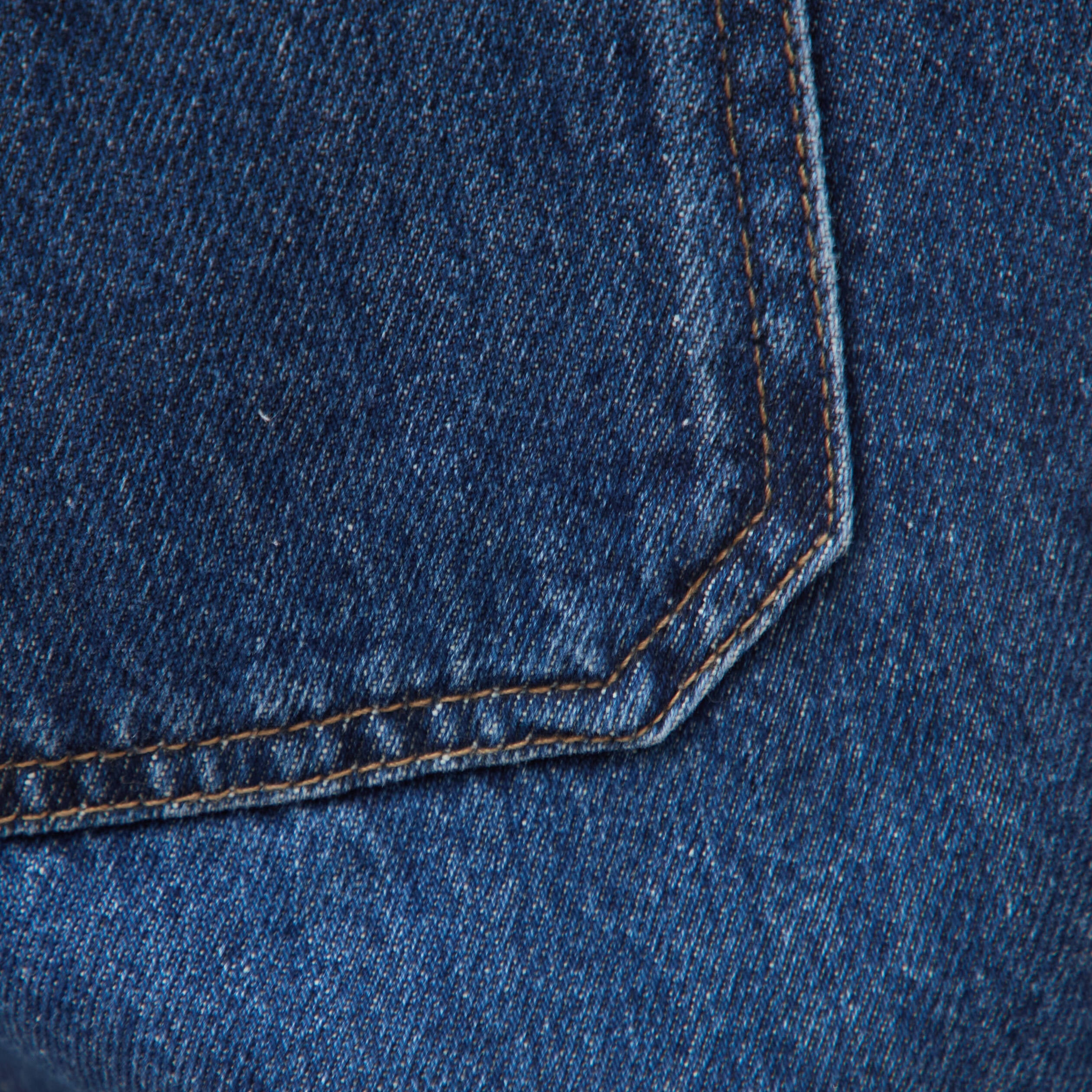 Jeans loose taille haute en coton denim used femme