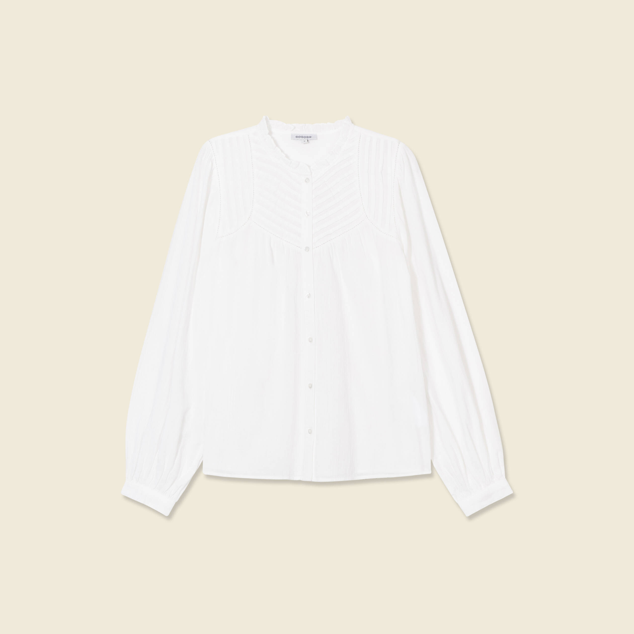 chemise manches longues ecru femme Chemise manches longues ecru femme