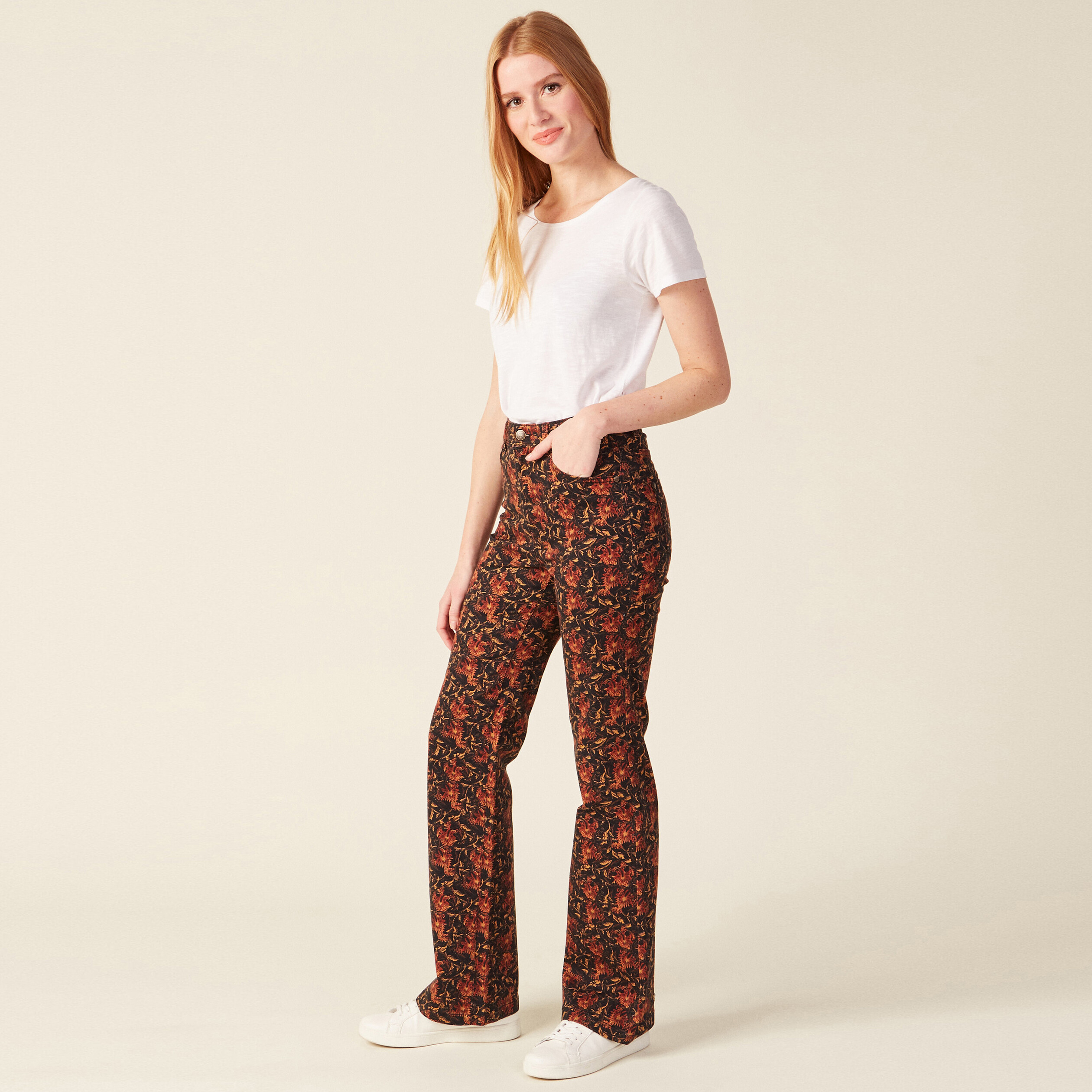 pantalon bootcut taille haute noir femme Pantalon bootcut taille haute noir femme