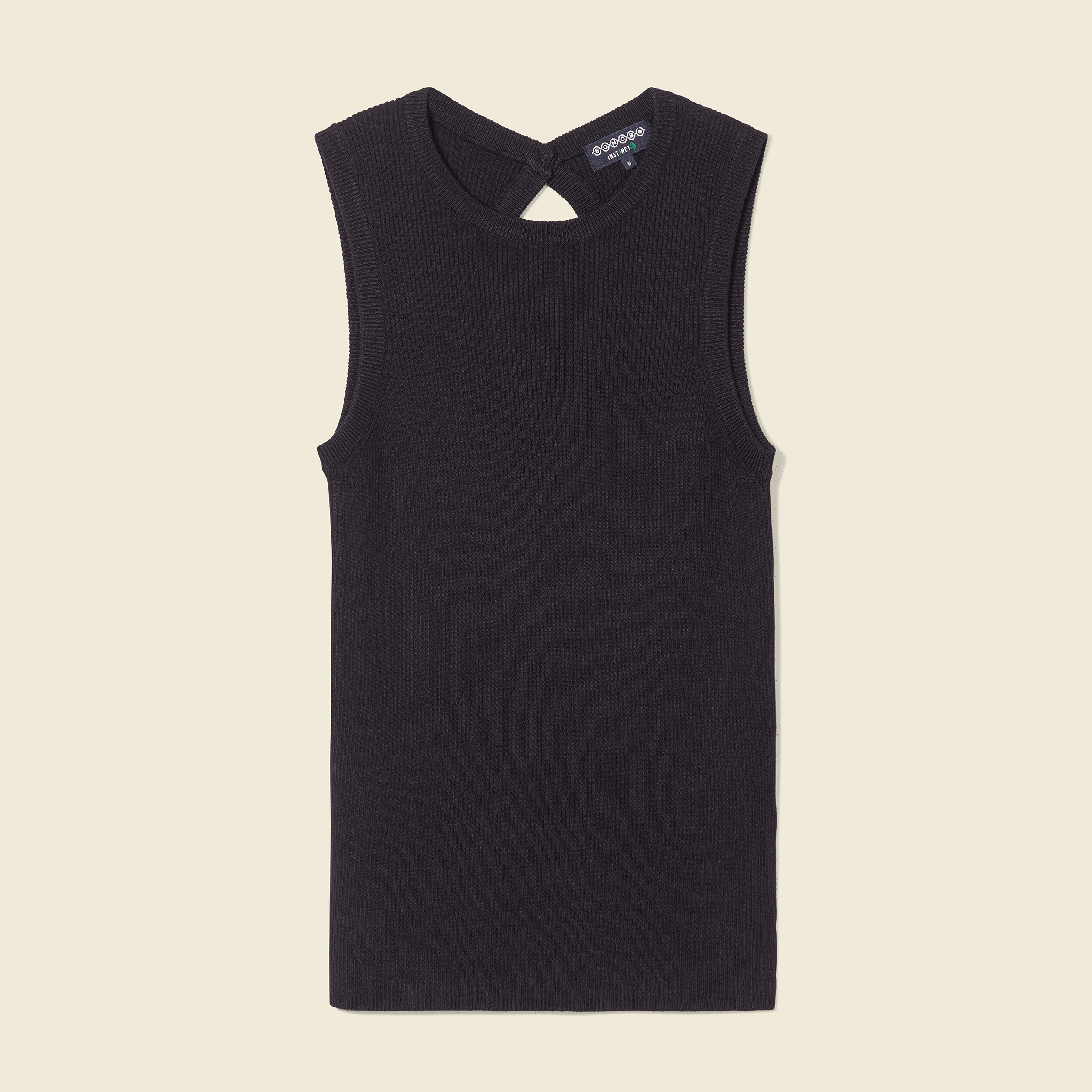 Pull débardeur éco-responsable noir femme