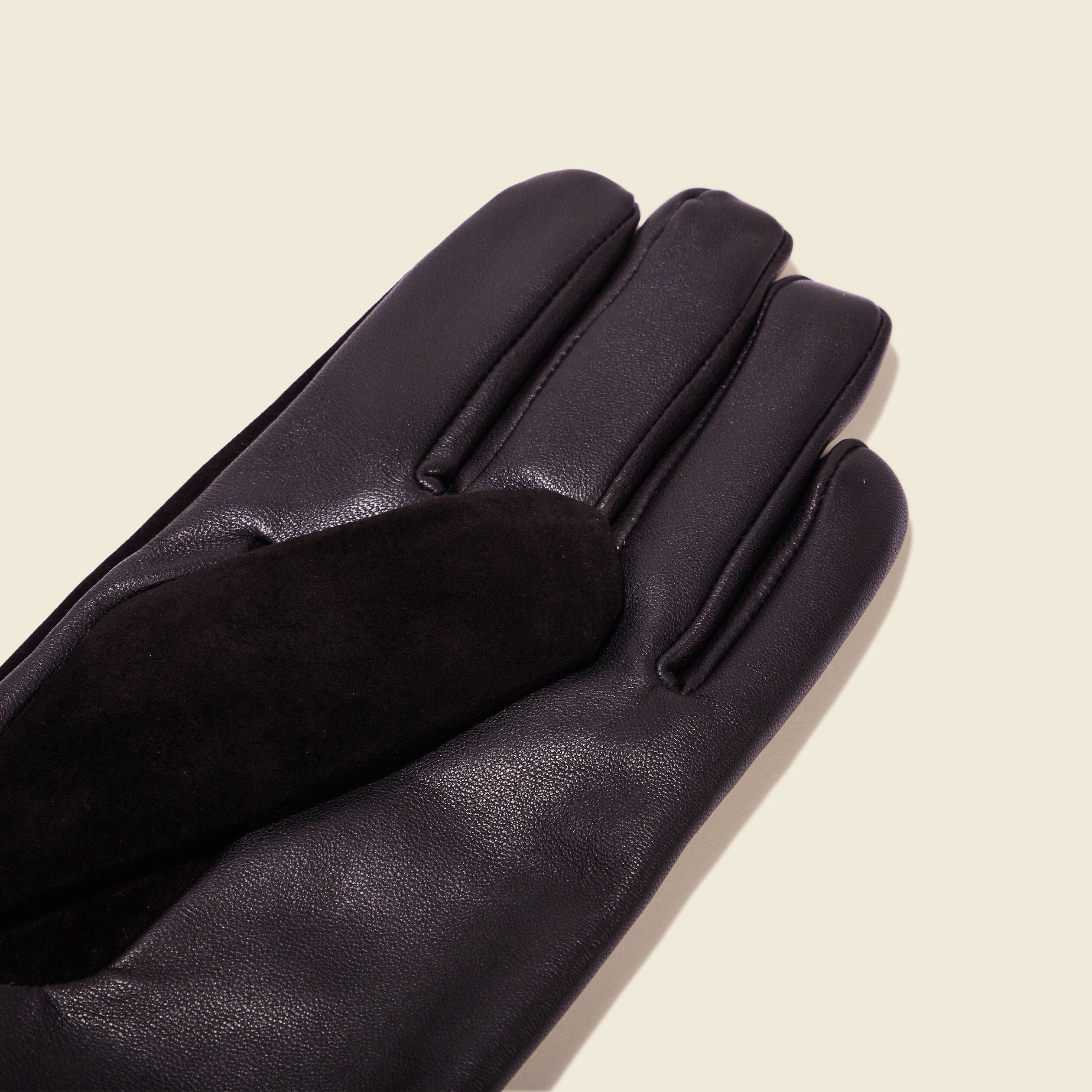 Gants en cuir noir homme