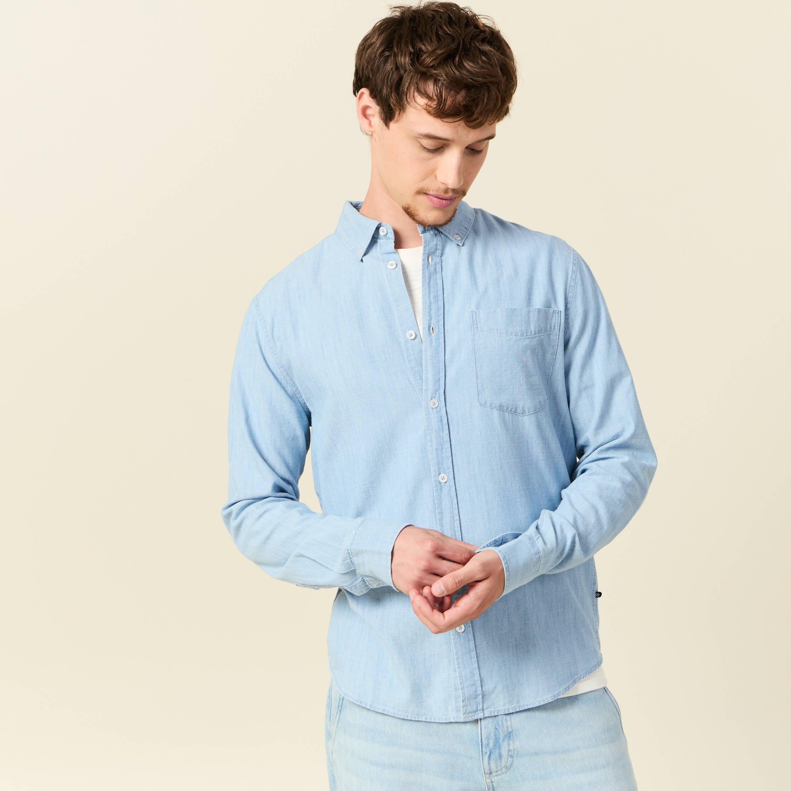 LL BEAN Chemise de pêche ventilée 192202 Bouton sur LL BEAN Chemise de pêche ventilée 192202 Bouton sur