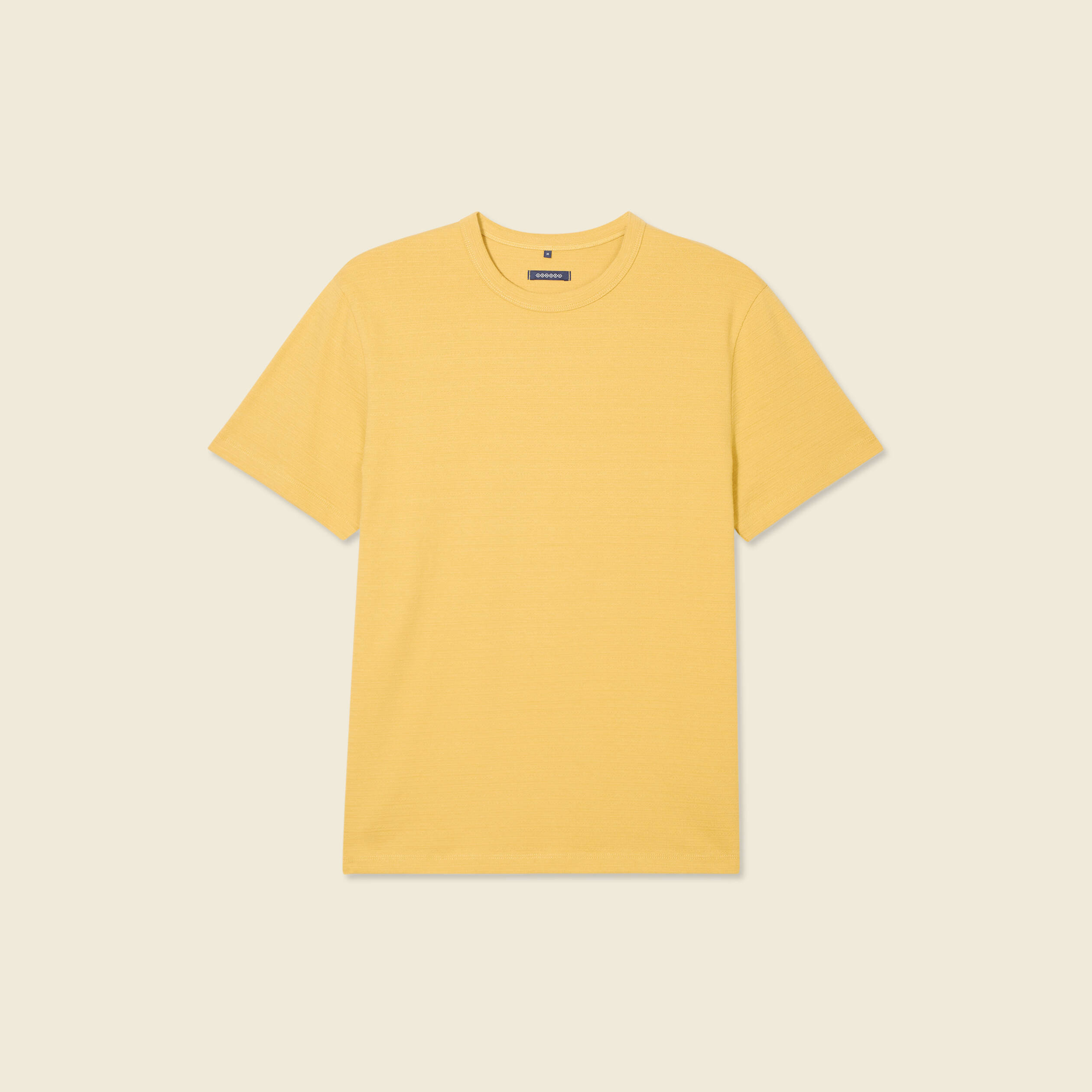 t shirt manches courtes jaune moutarde homme T-shirt manches courtes jaune moutarde homme
