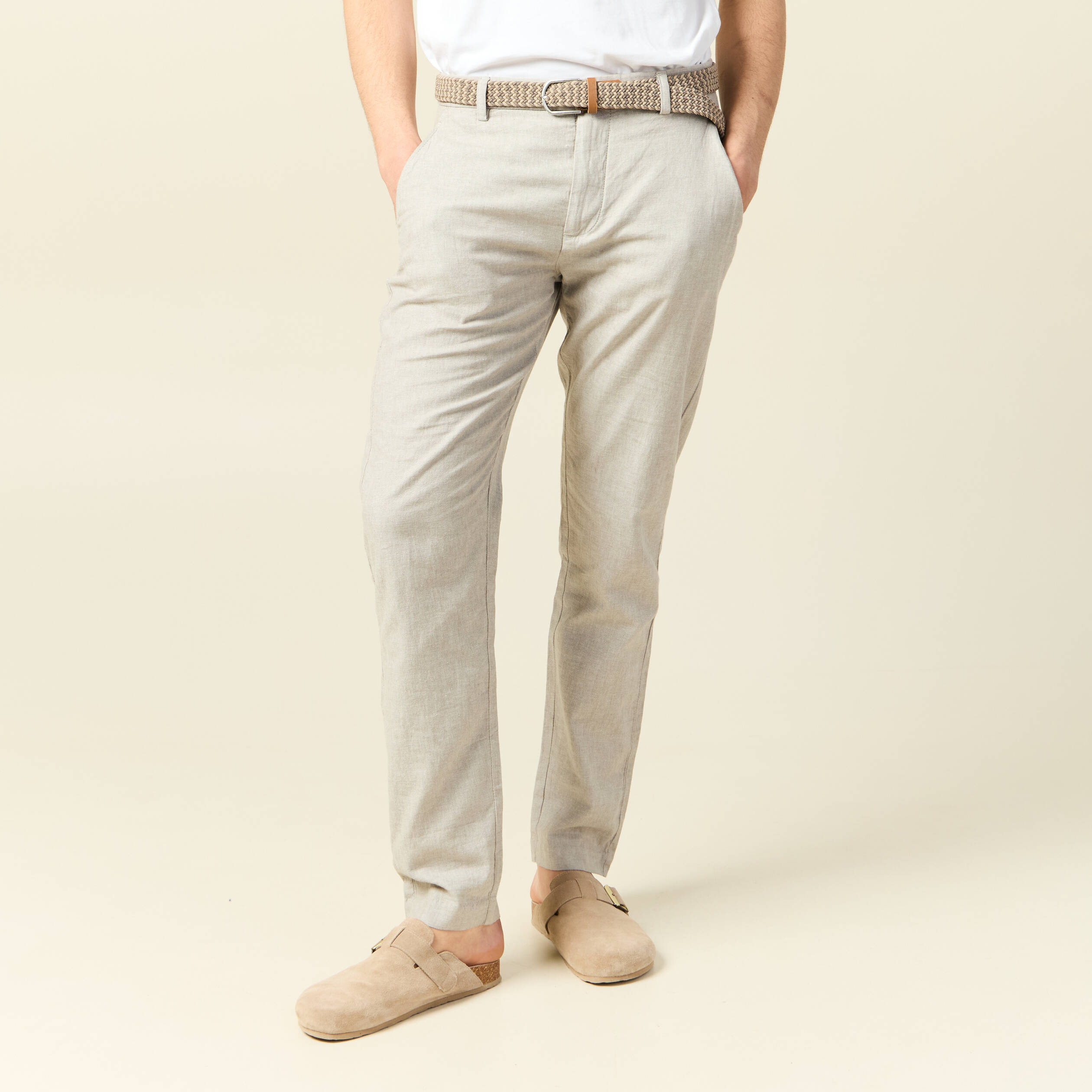 pantalon eco responsable gris homme Pantalon éco-responsable gris homme