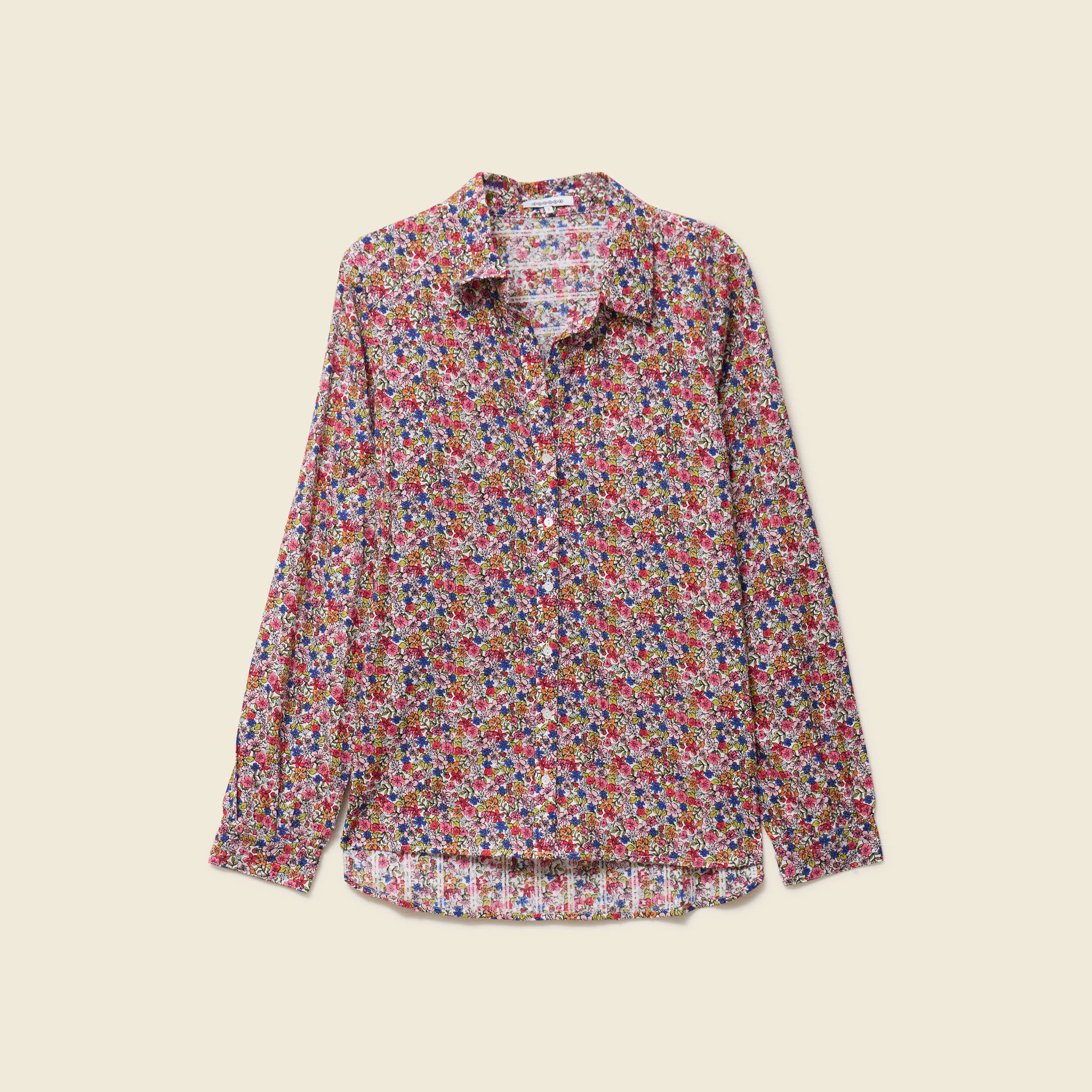 Chemise manches longues multicolore femme