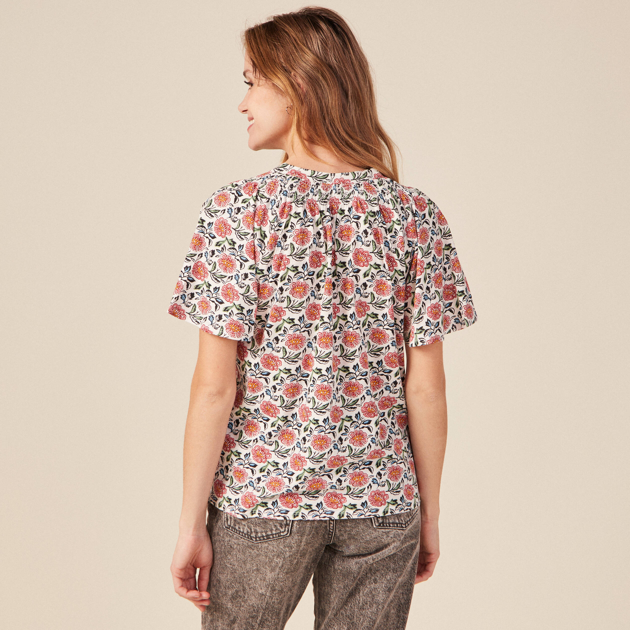 t shirt eco responsable ecru femme T-shirt éco-responsable ecru femme