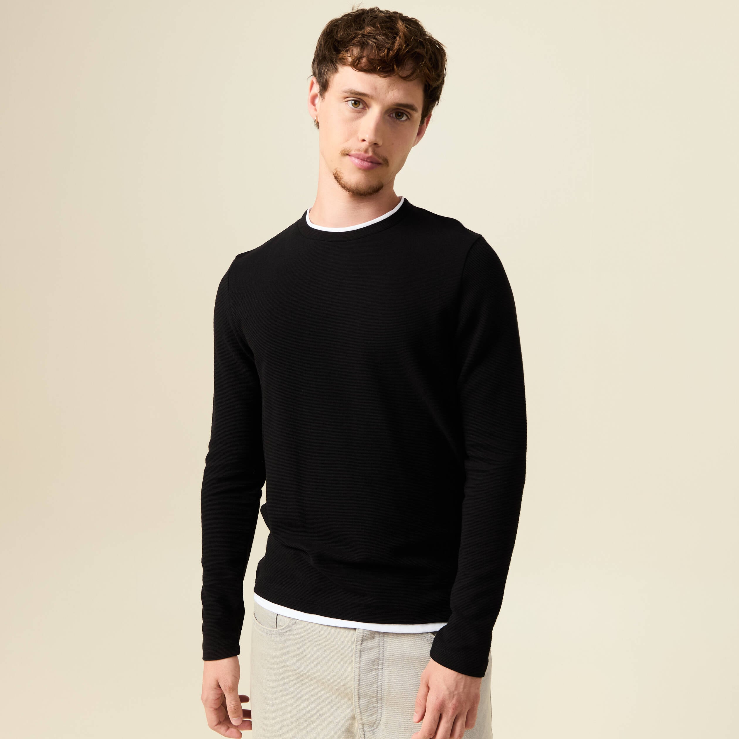 T-shirt manches longues noir homme