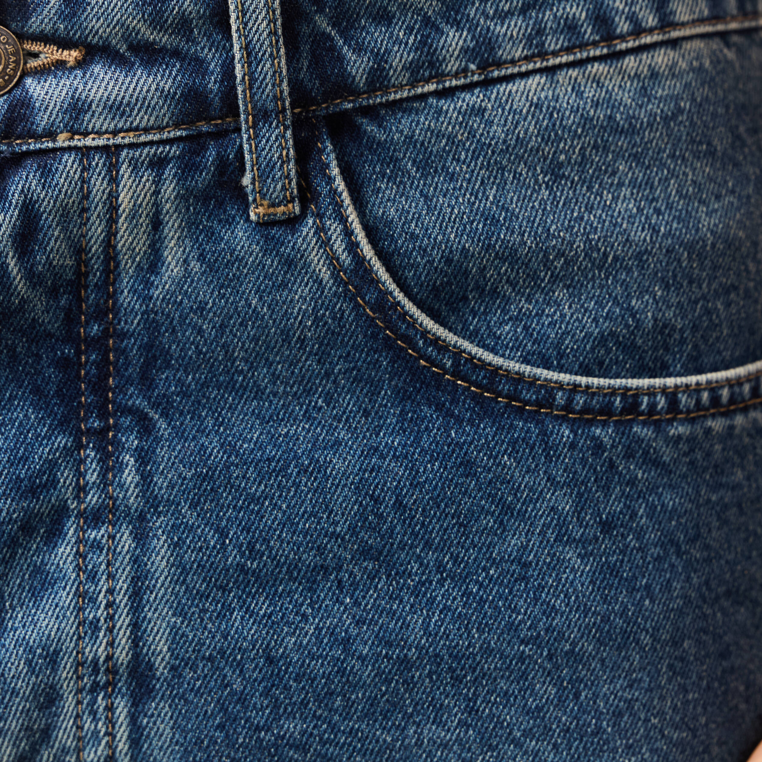 Jeans large longueur 32 en coton bleu homme