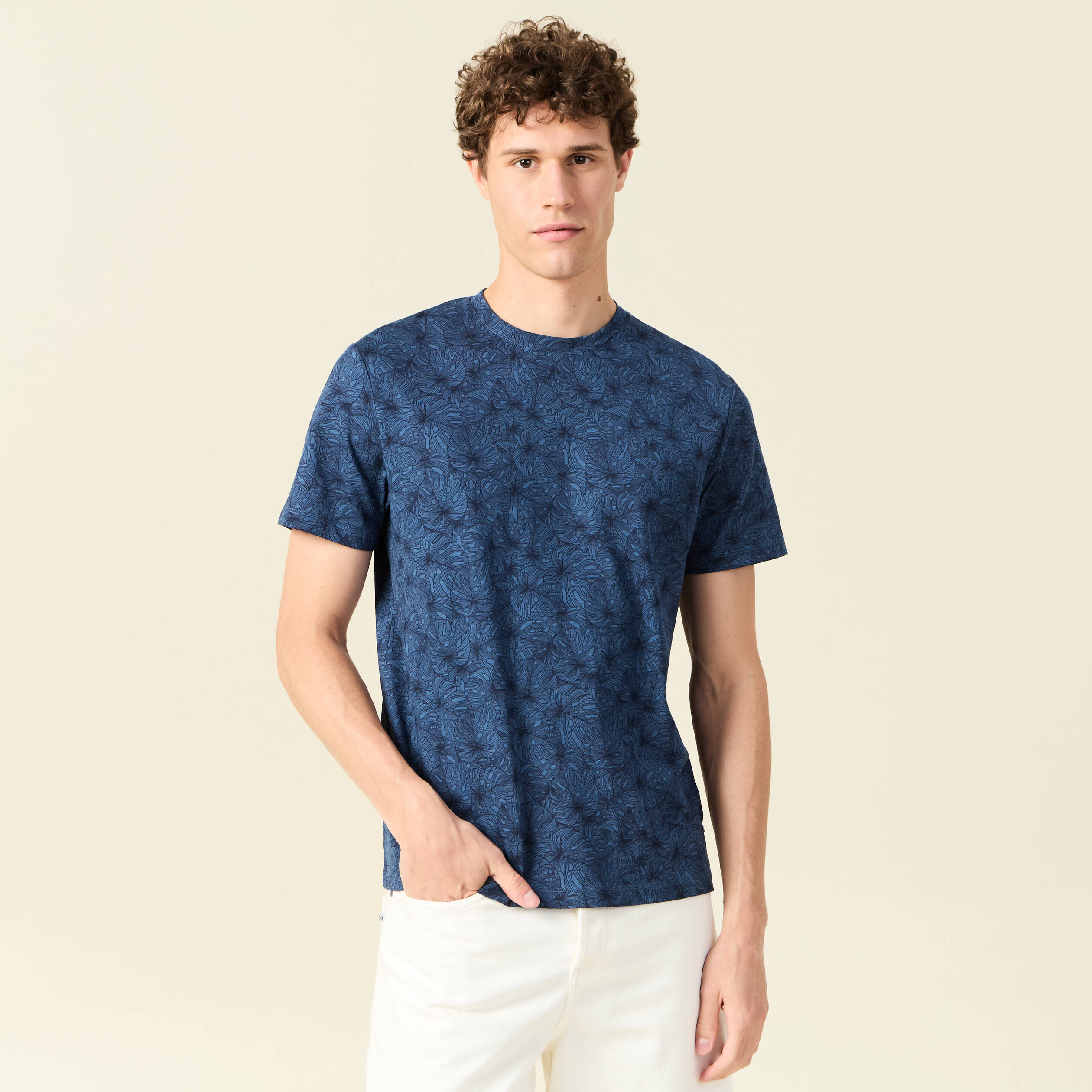 t shirt manches courtes bleu marine homme T-shirt manches courtes bleu marine homme