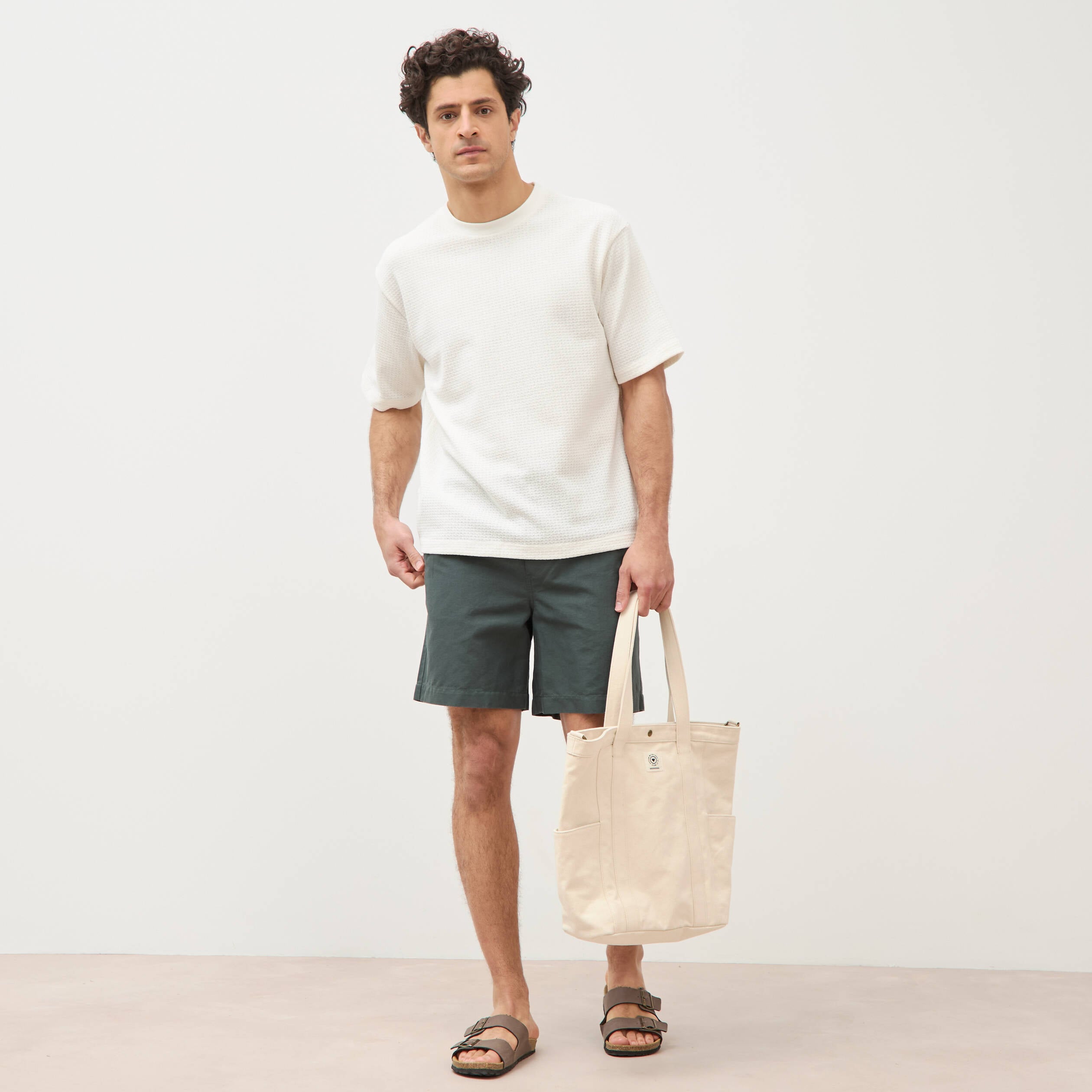 Bermuda vert kaki homme
