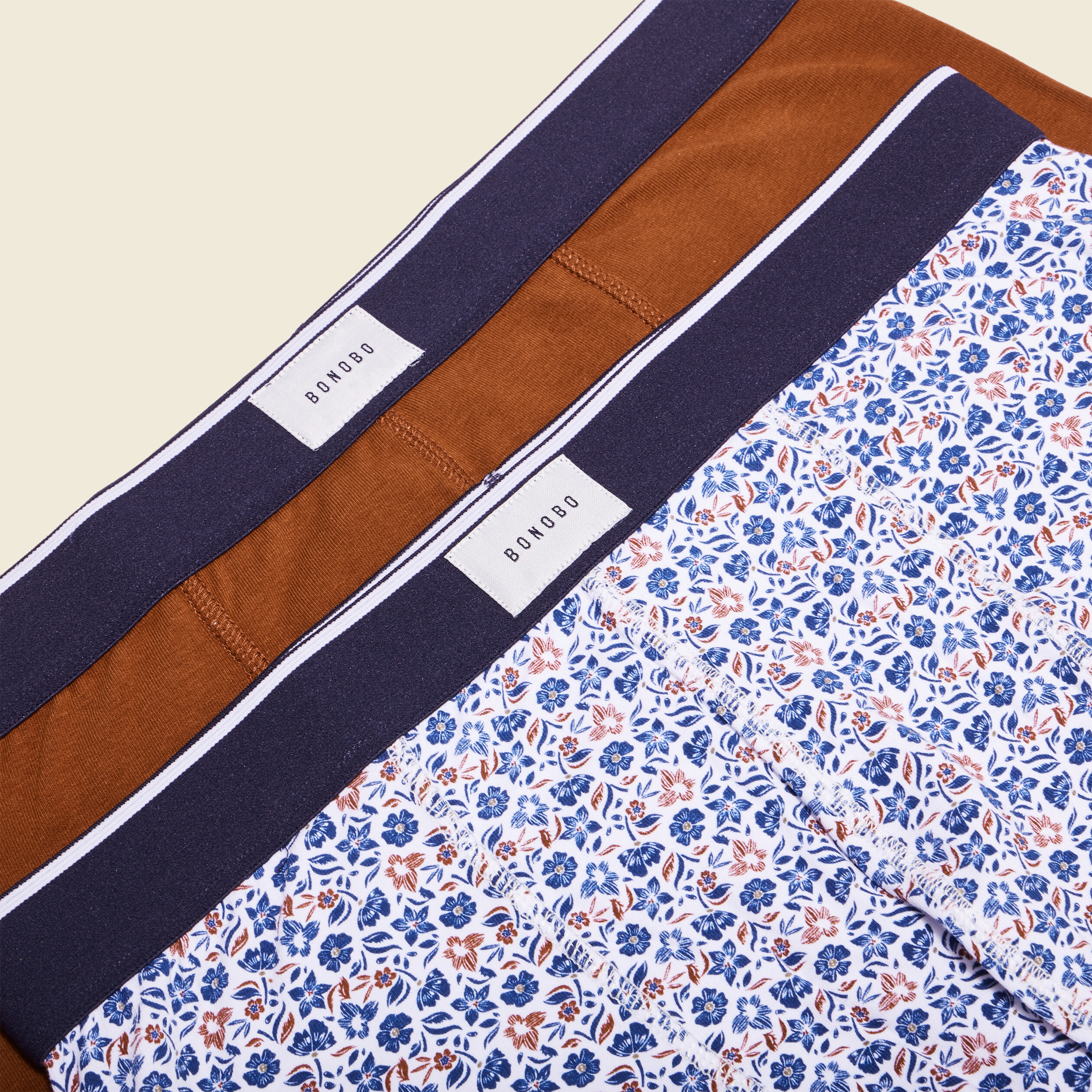 Lot 2 boxers marron cognac homme