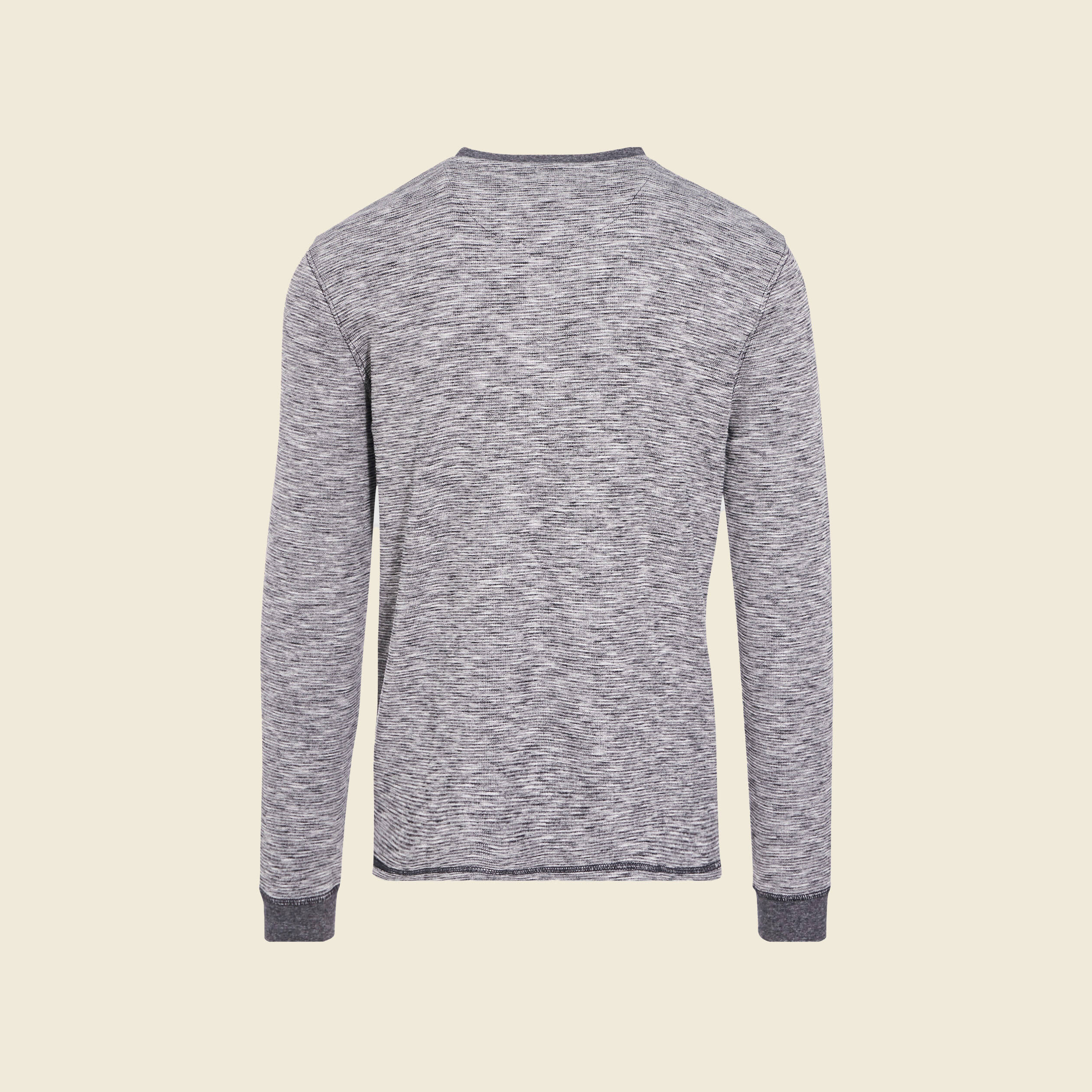 T-shirt en coton manches longues bleu fonc&eacute; homme