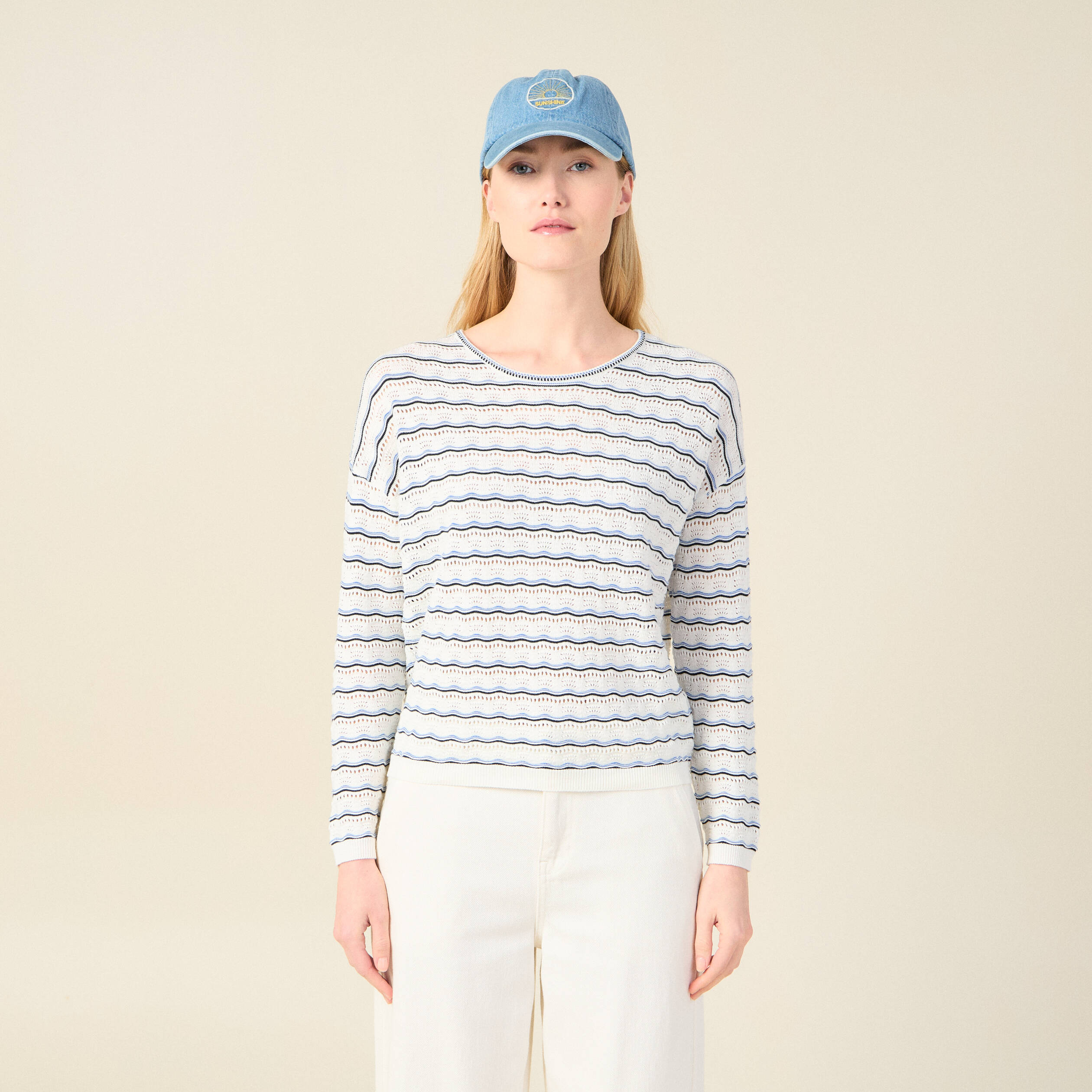 pull eco responsable creme femme Pull éco-responsable creme femme