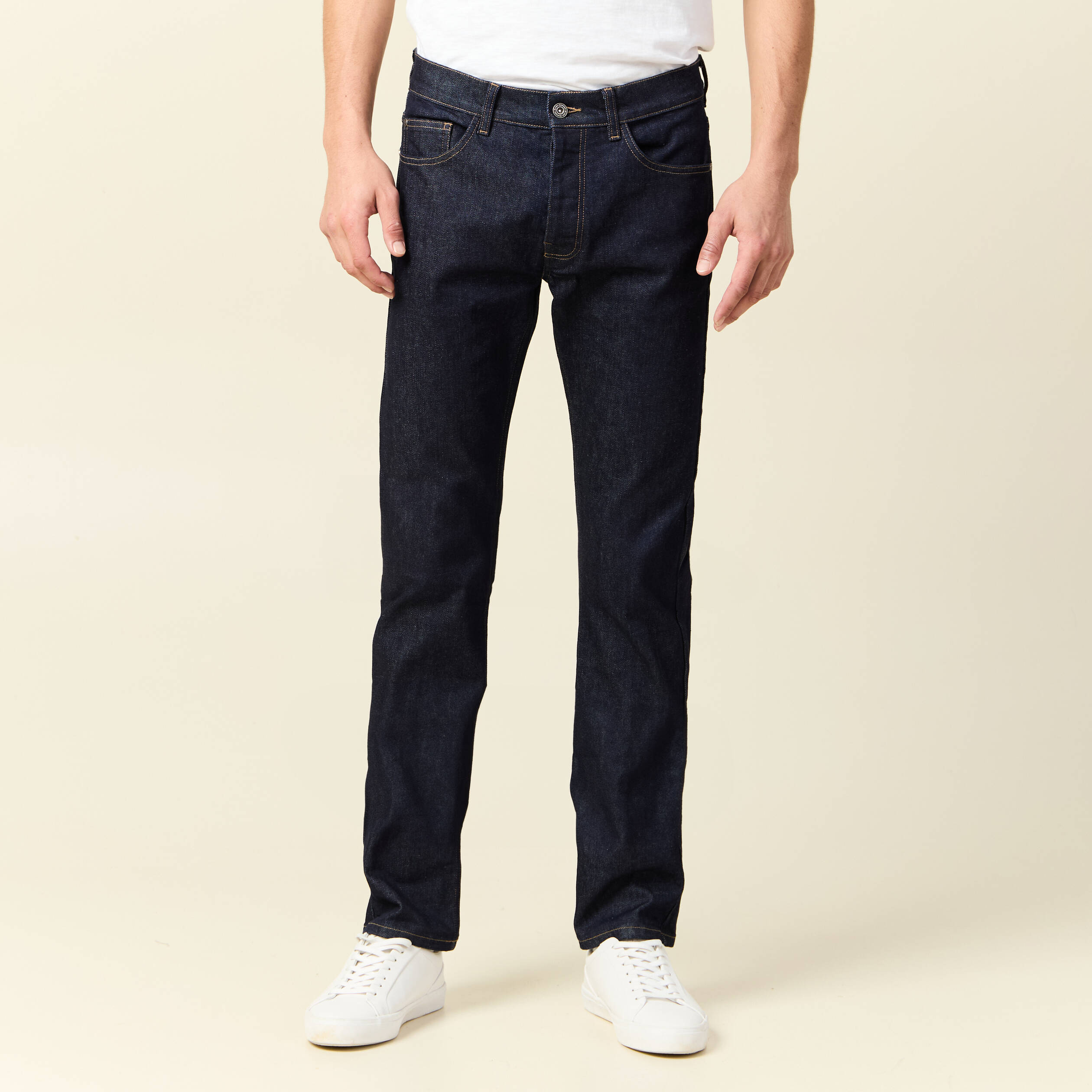 Jeans straight fabriqué en France denim brut rinse homme