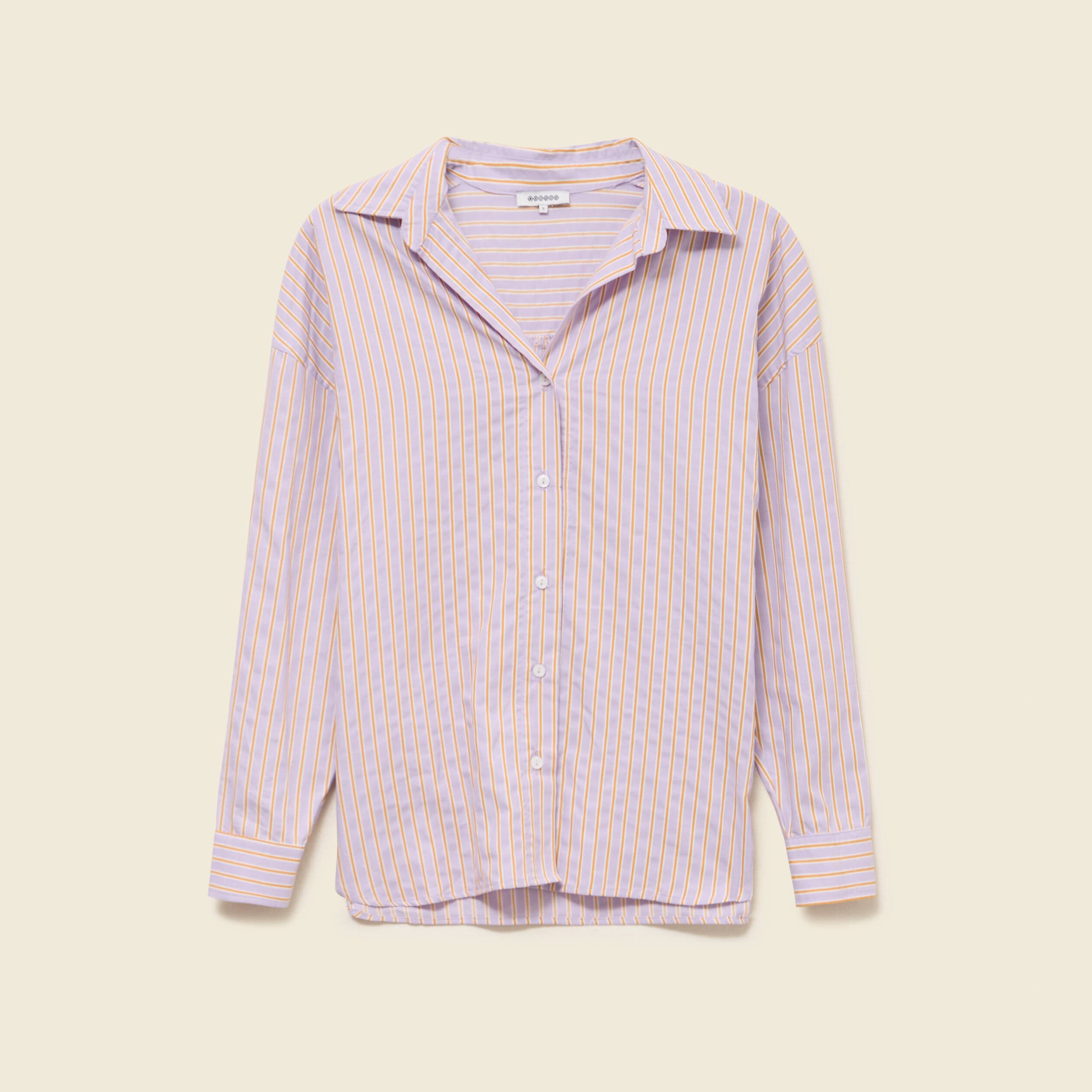 Chemise oversize en coton bleu ciel femme