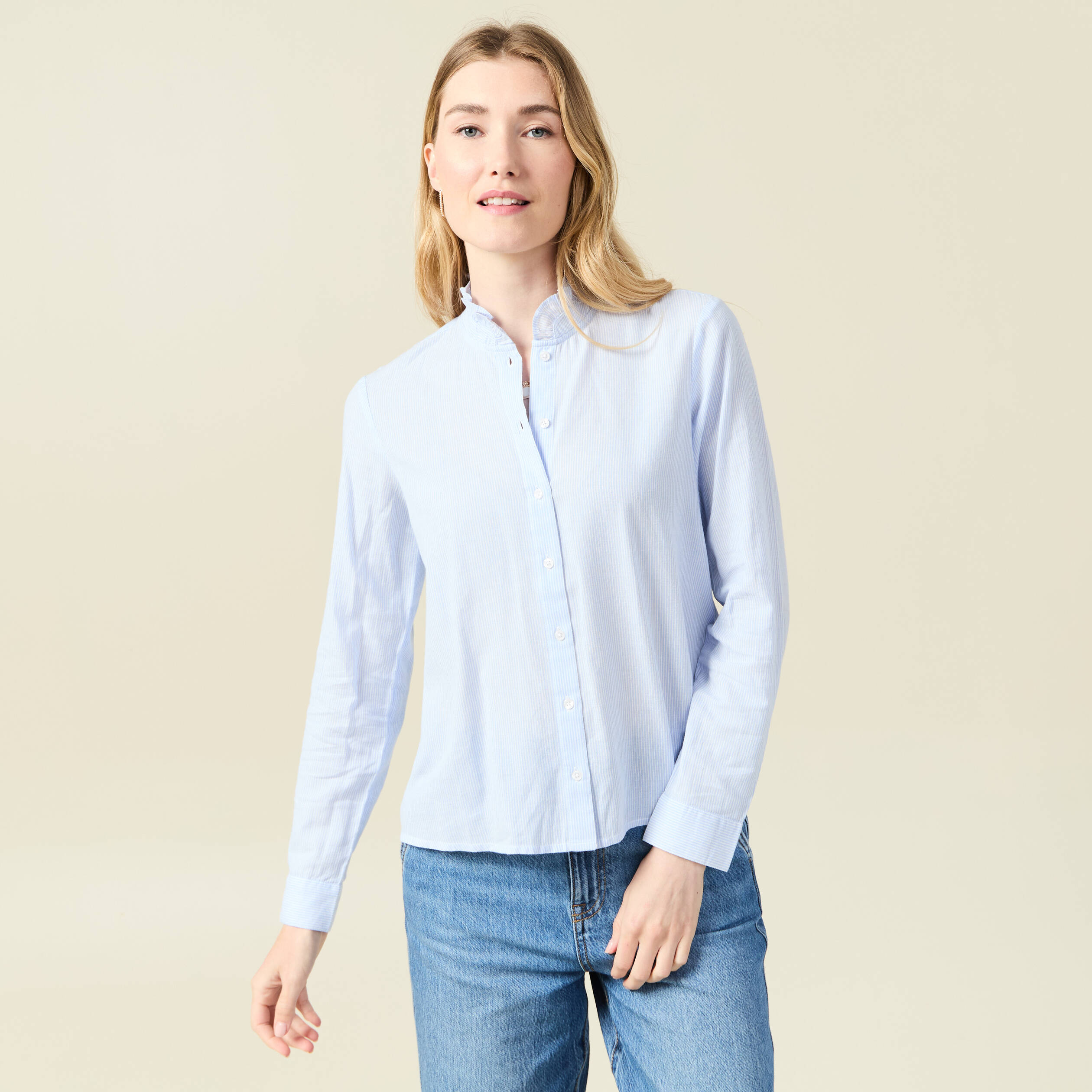 Chemise bleu ciel femme best sale