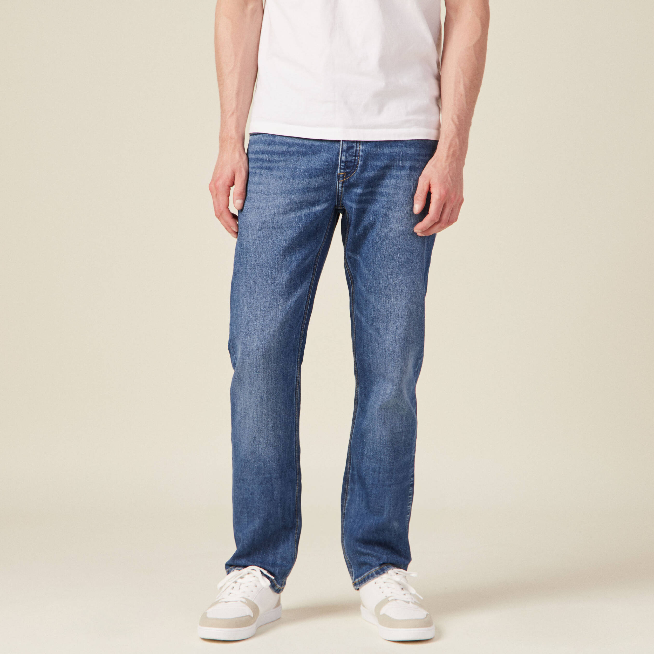 Jeans regular 5 poches denim double stone homme