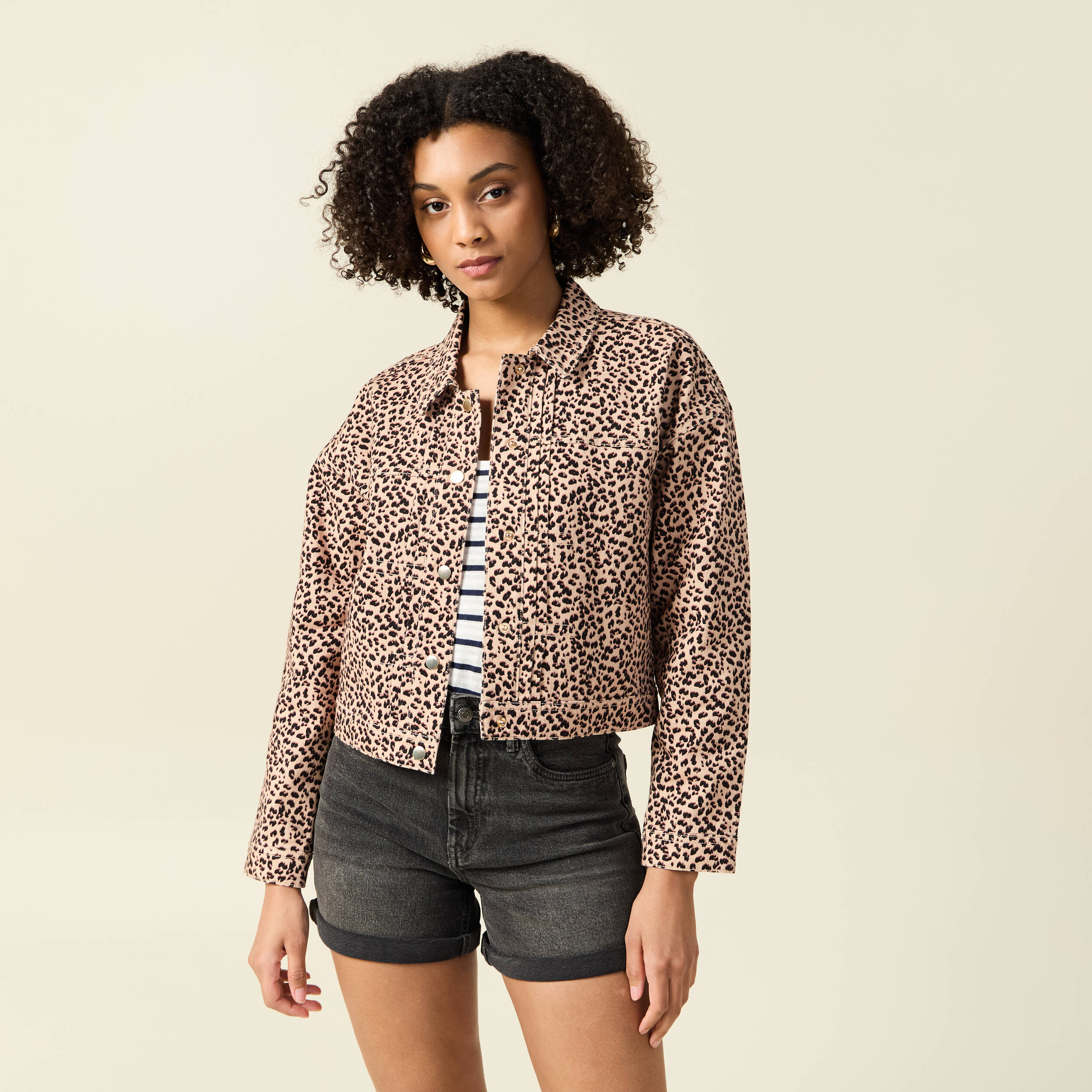 blouson boutonne camel femme Blouson boutonné camel femme