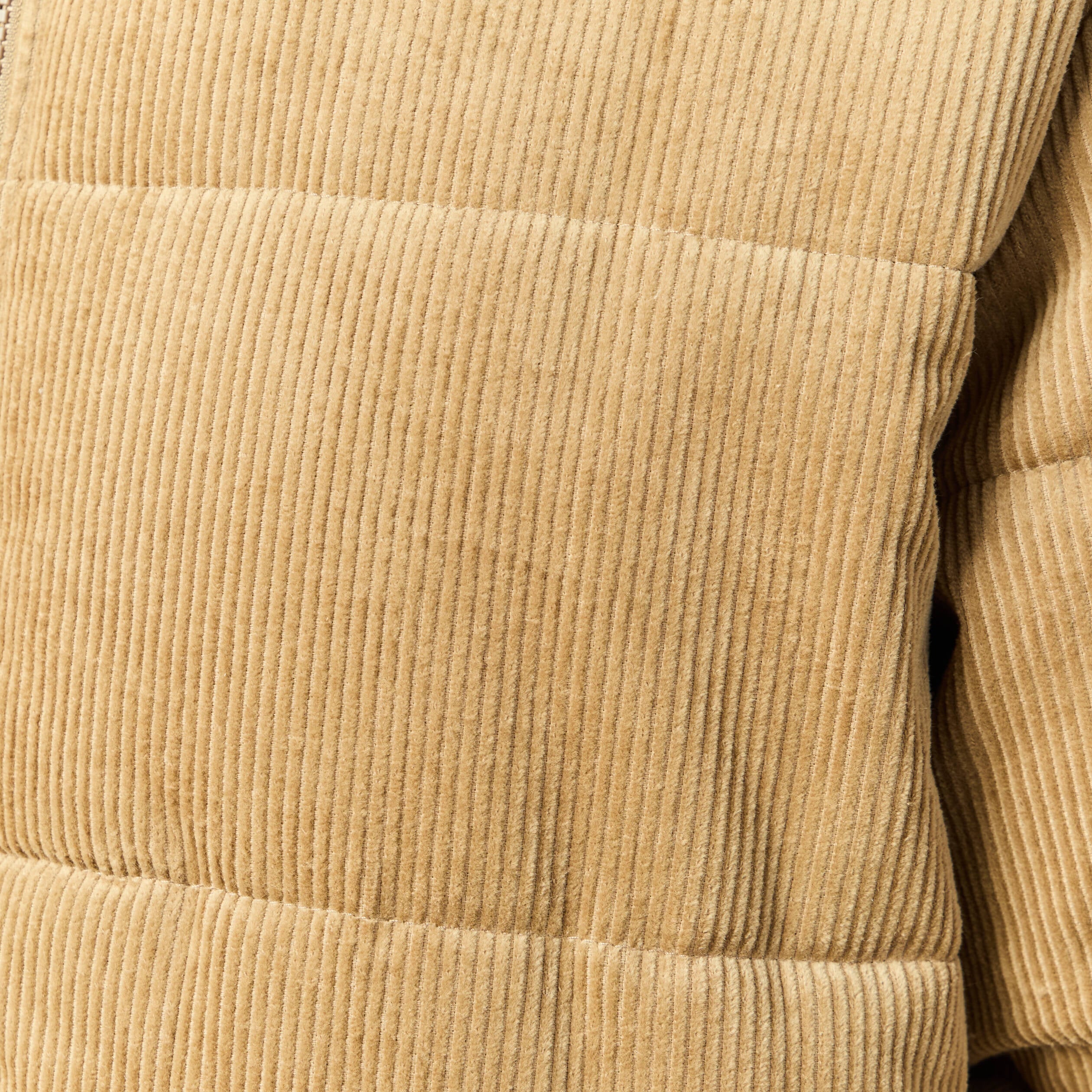 Doudoune col montant manches longues beige homme