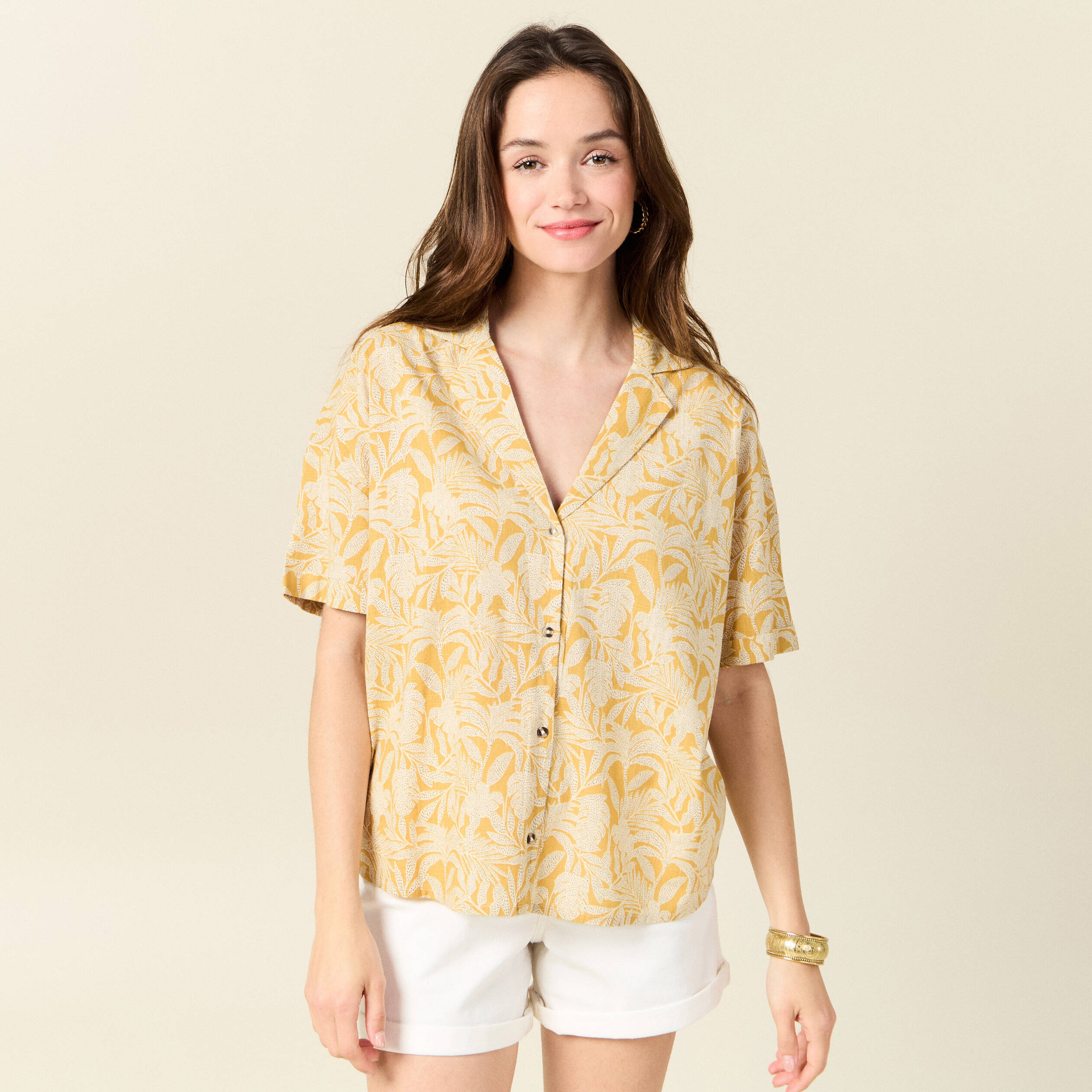 chemise eco responsable jaune femme Chemise éco-responsable jaune femme