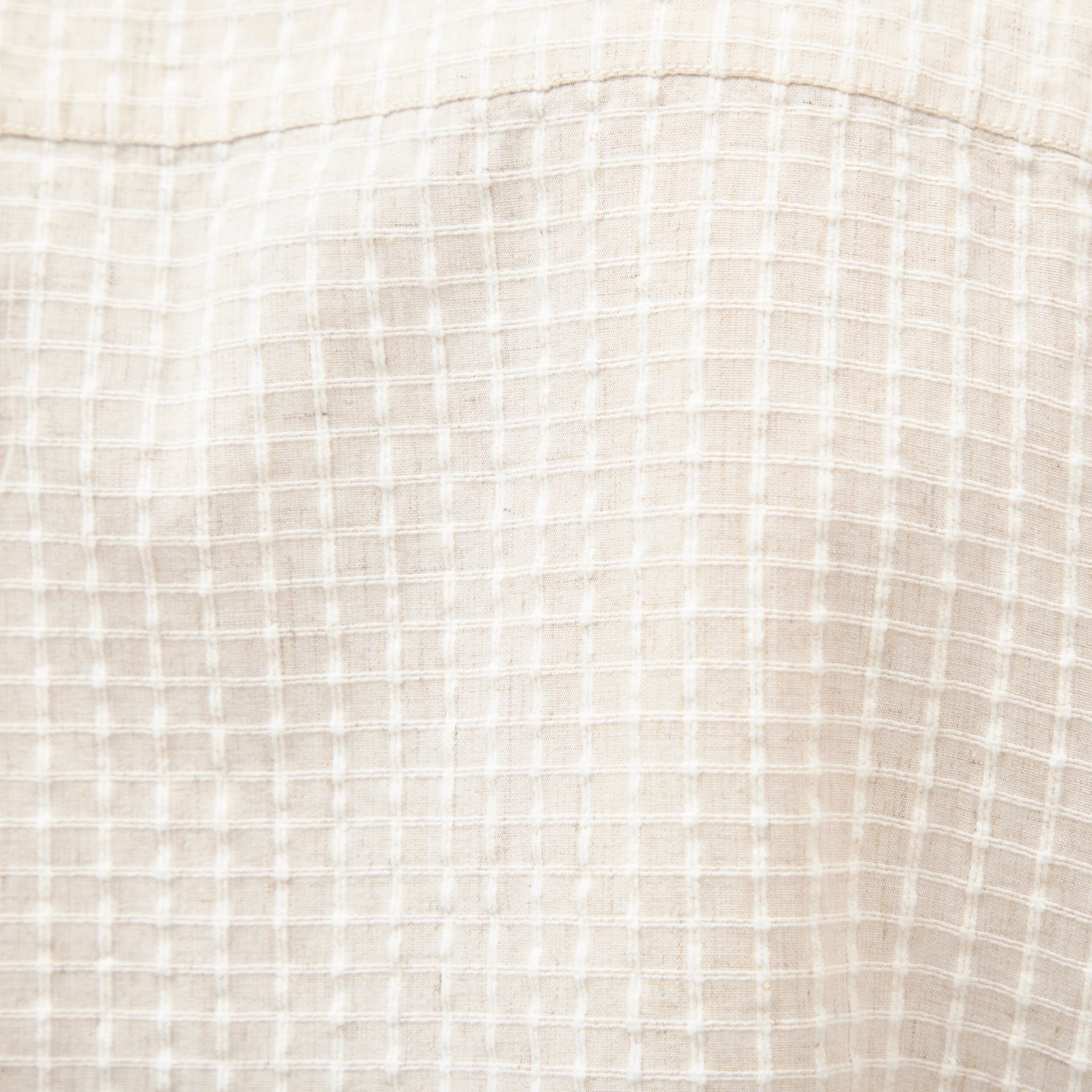 Chemise manches courtes col tailleur beige homme