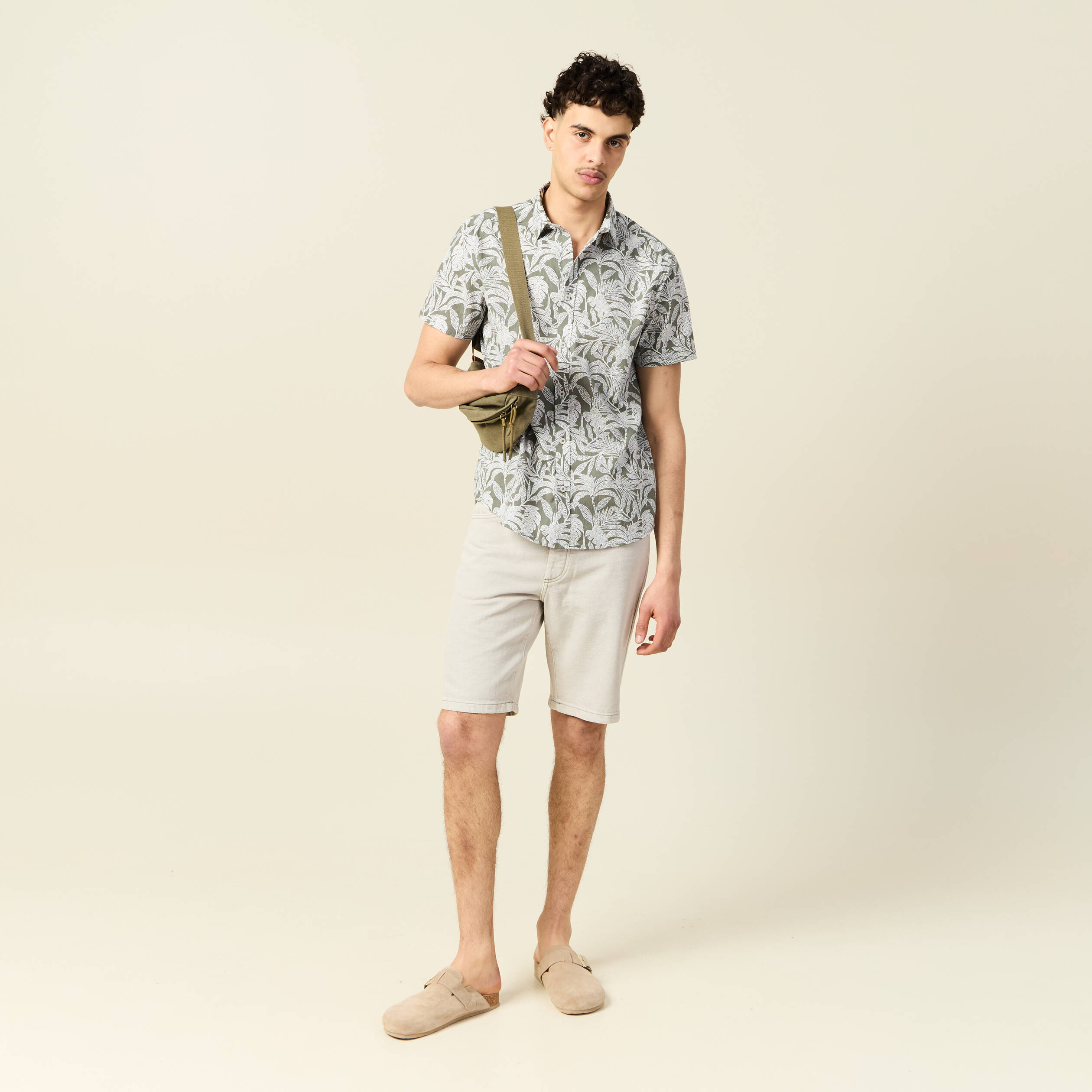 chemise manches courtes vert kaki homme Chemise manches courtes vert kaki homme