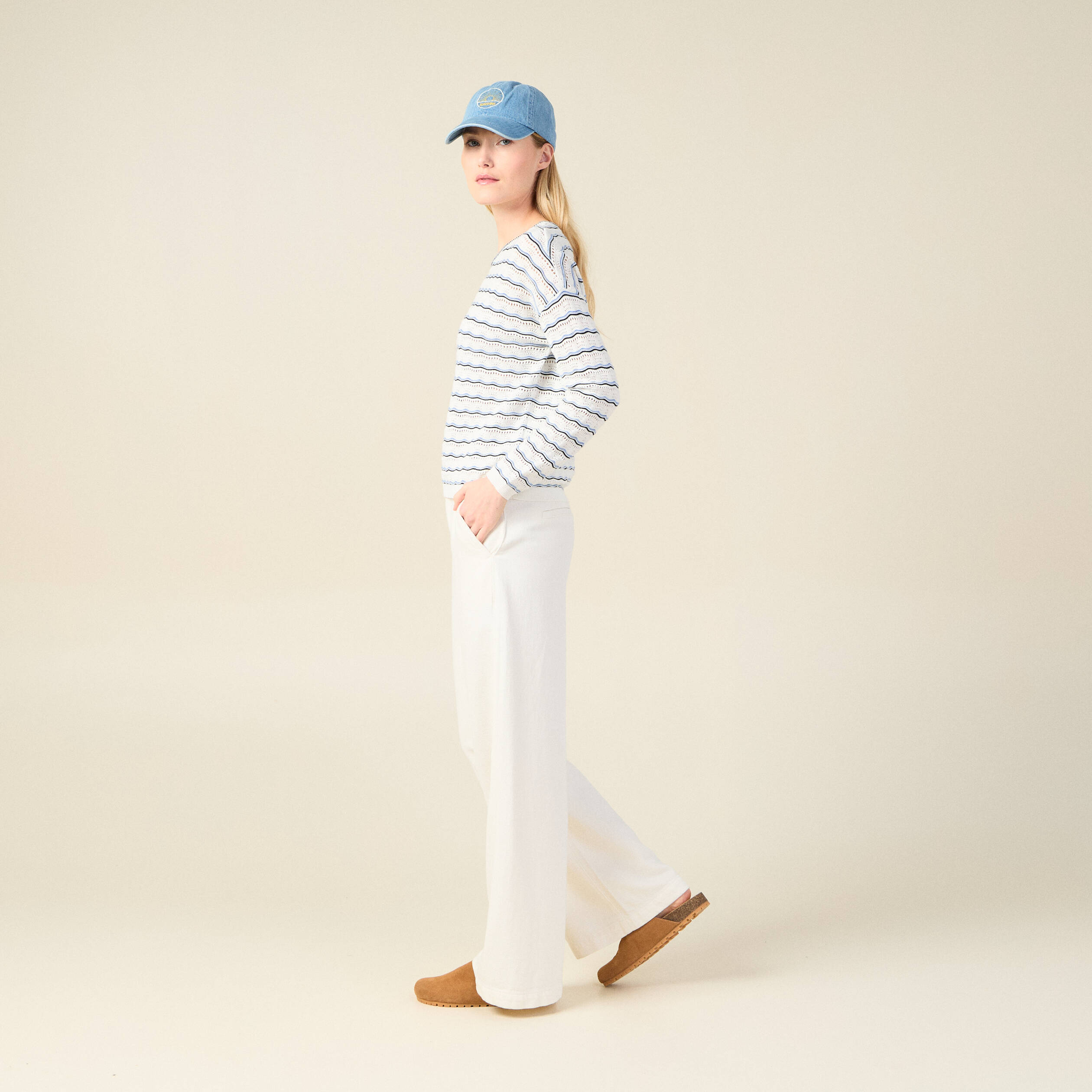 pull eco responsable creme femme Pull éco-responsable creme femme