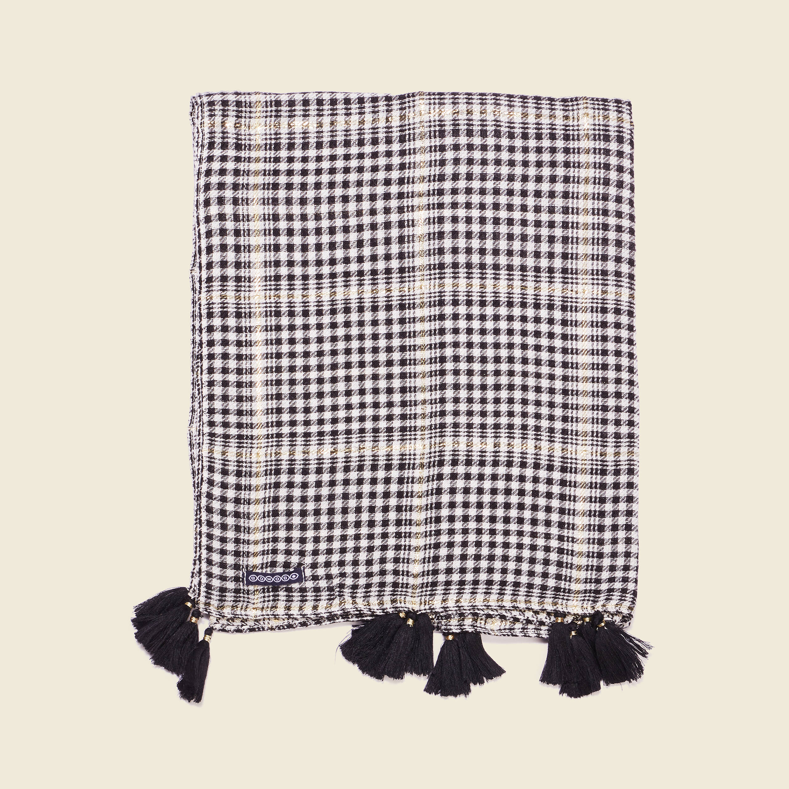 foulard a pampilles noir femme Foulard à pampilles noir femme