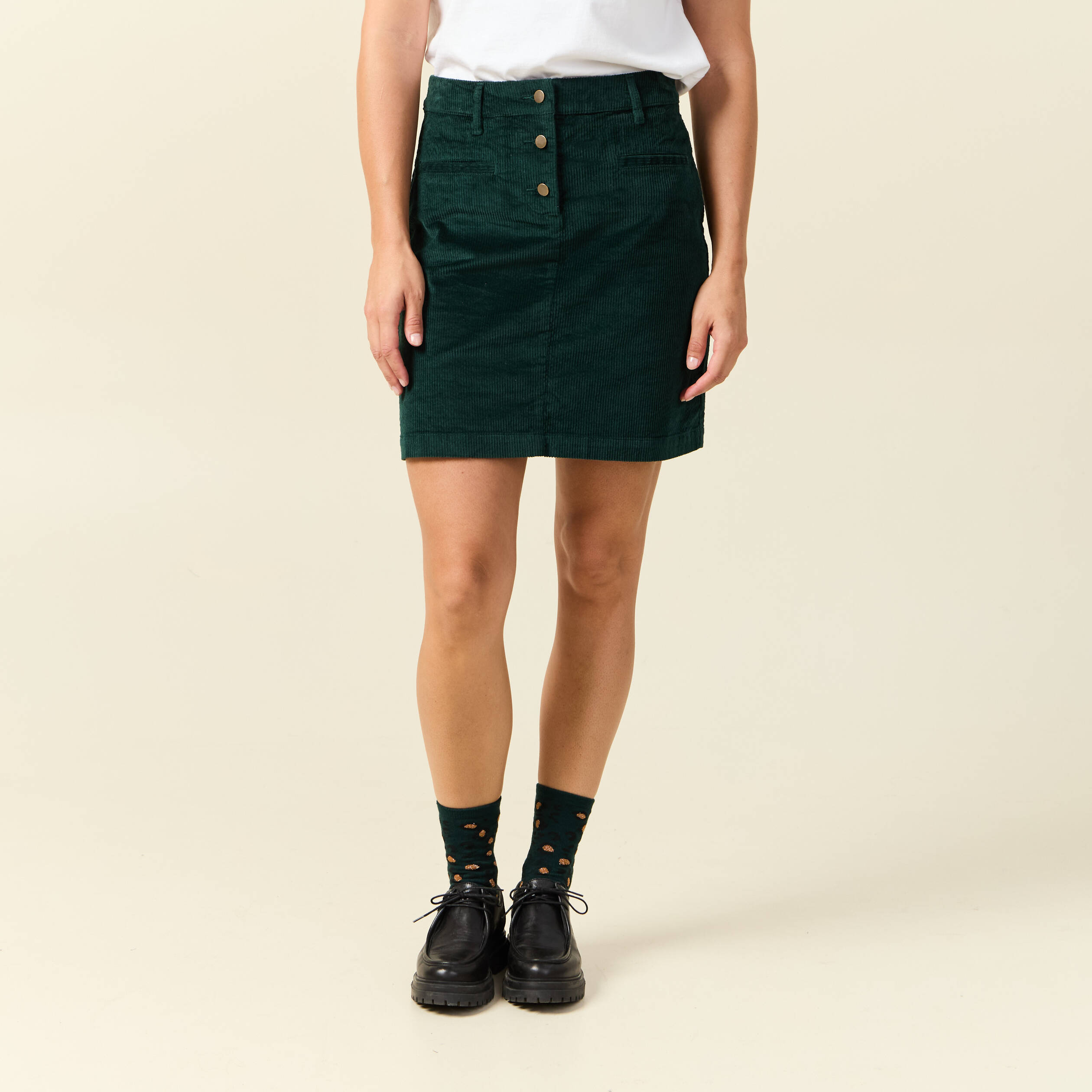 Jupe vert fonc&eacute; femme