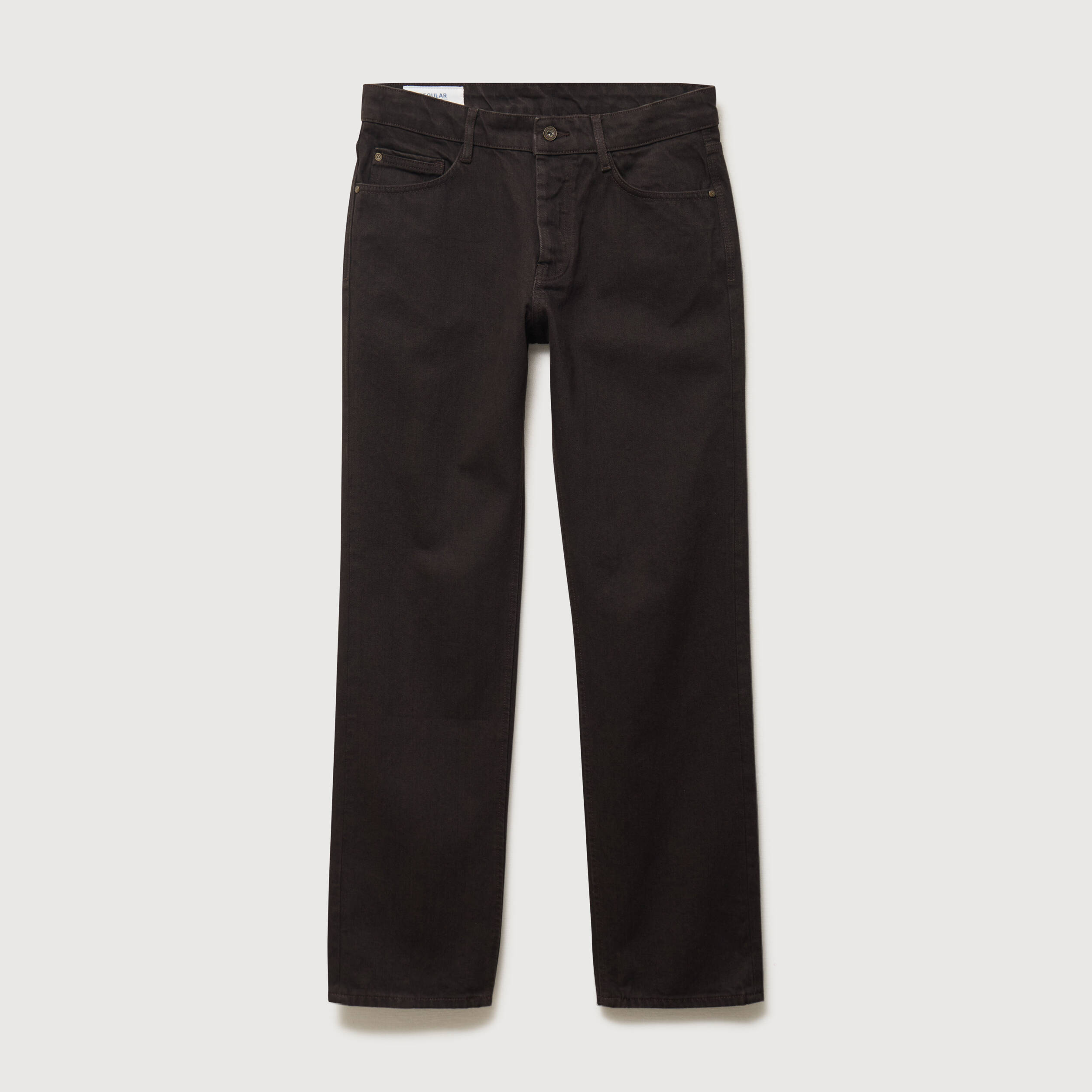 Jeans regular longueur 32 marron homme